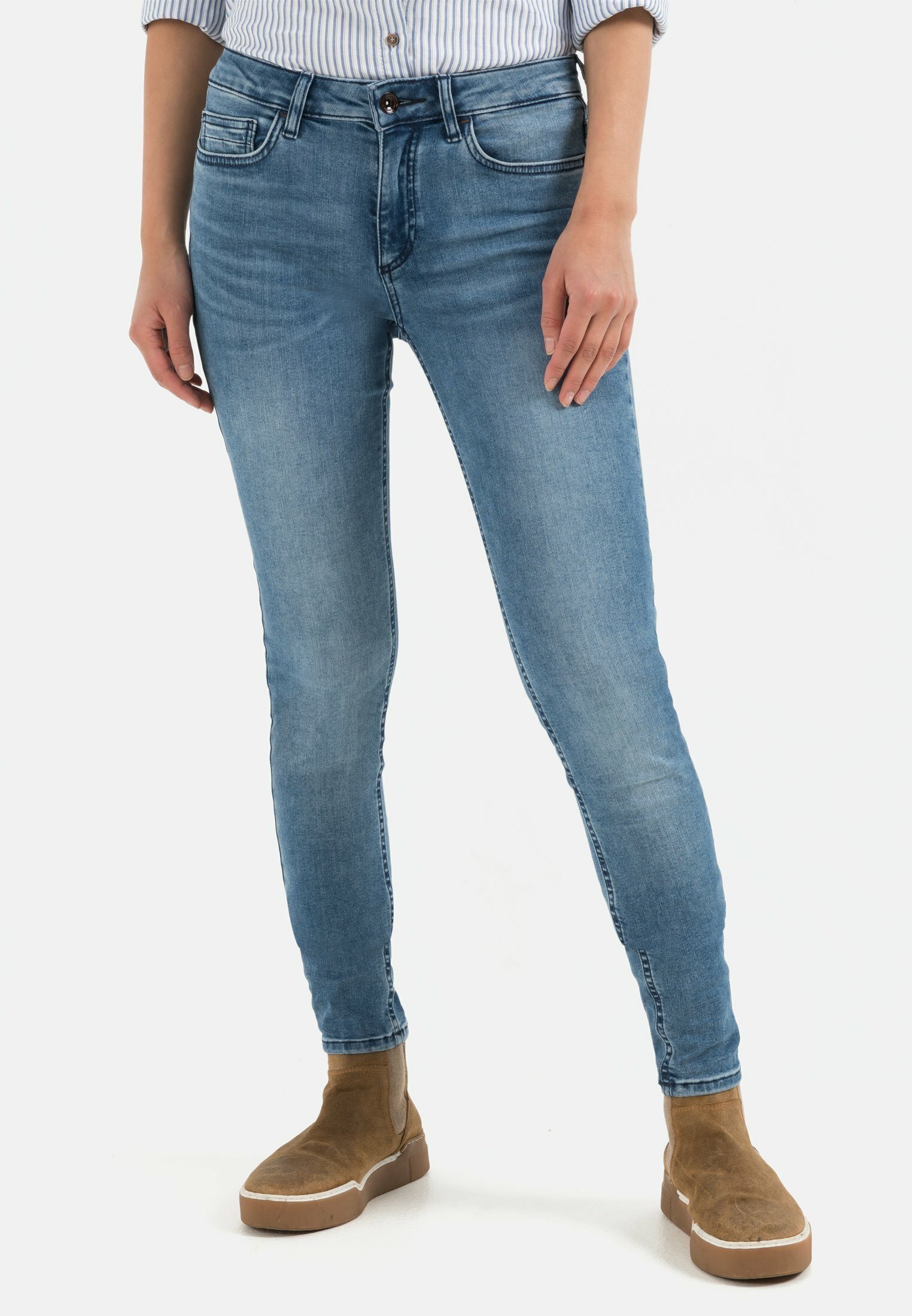 camel active 5-Pocket-Jeans Slim Fit Slim Fit Hellblau