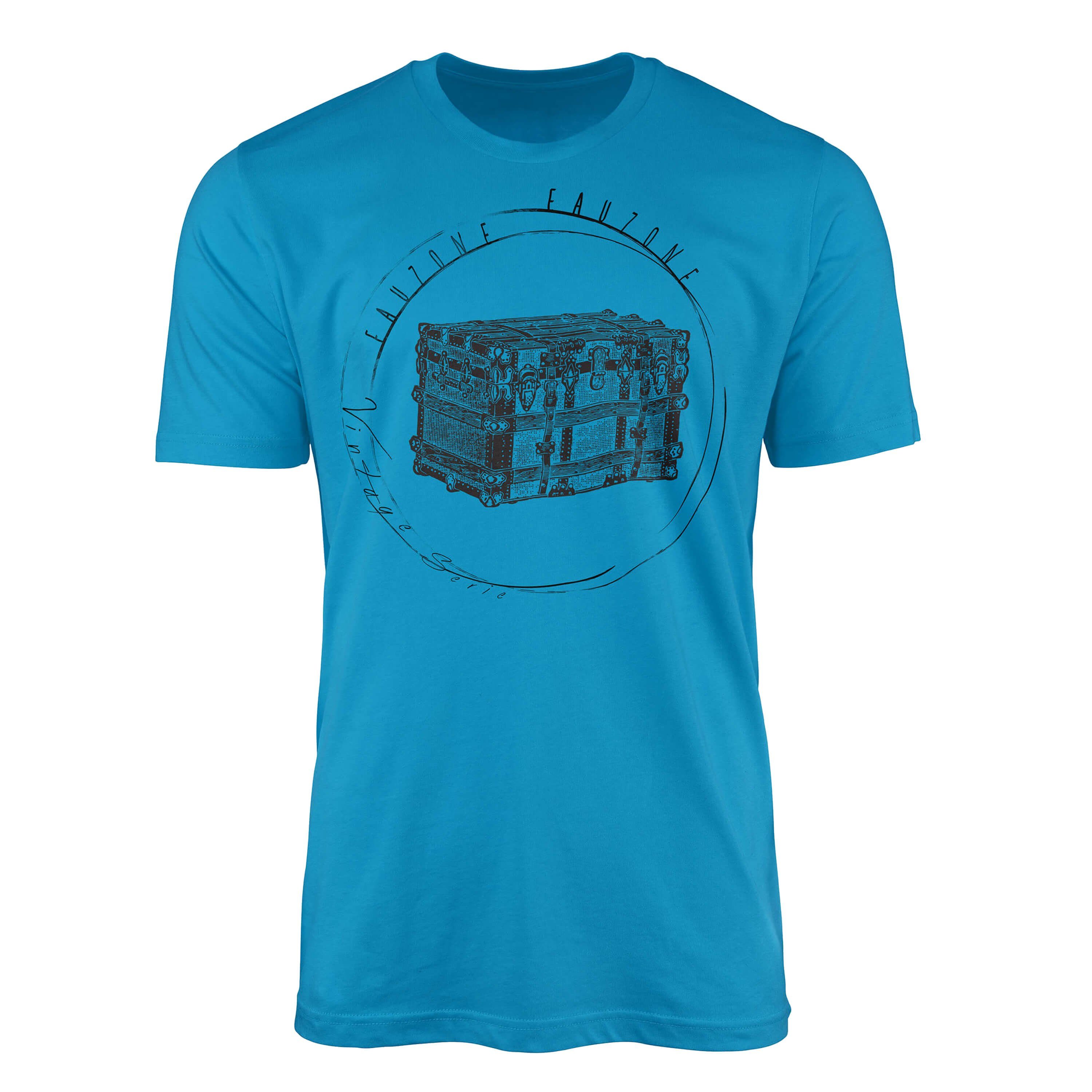 Sinus Art T-Shirt Vintage Herren T-Shirt Schatztruhe Atoll