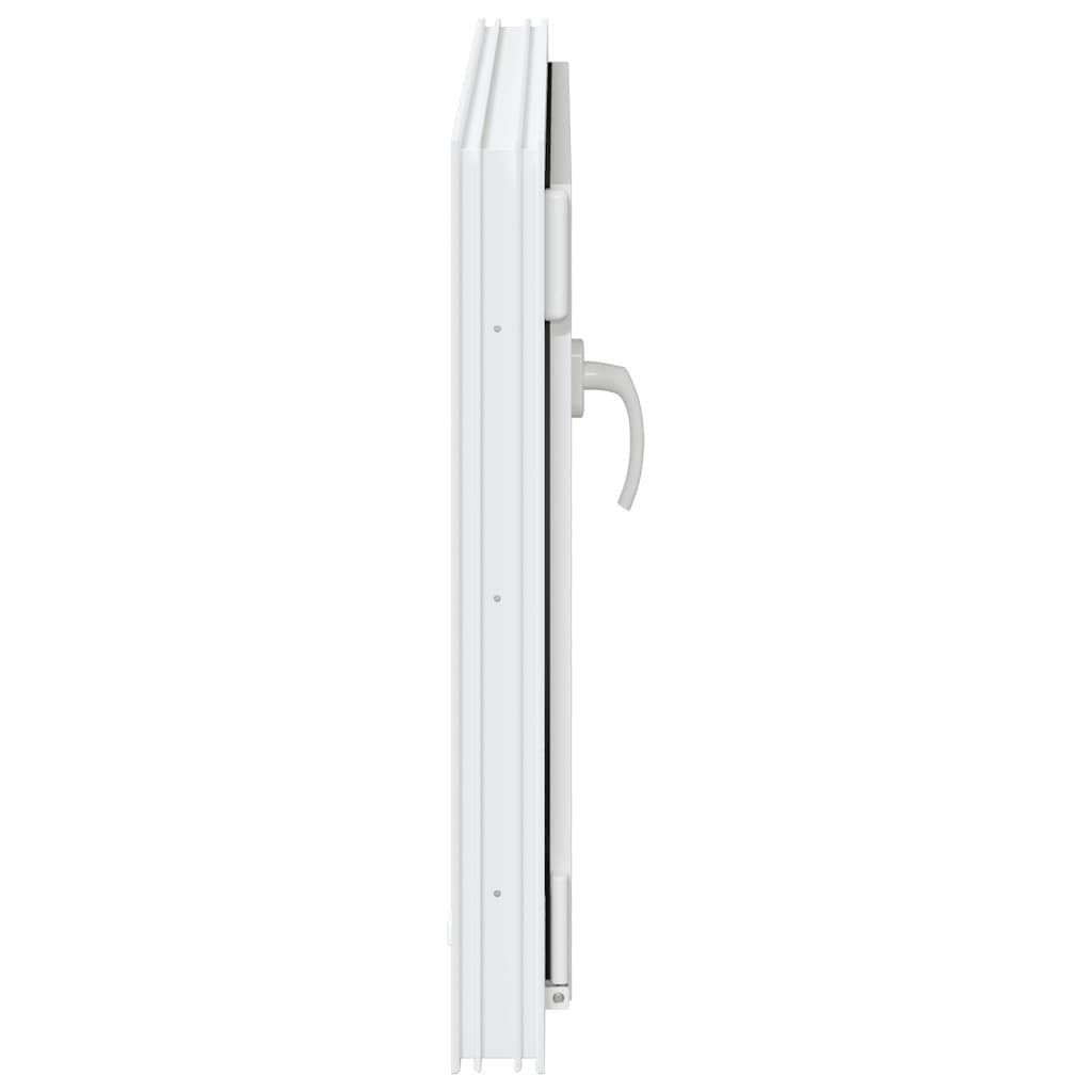 vidaXL Fenster Kellerfenster RISOR Kunststoff Dreh Kipp weiß PVC und Glas