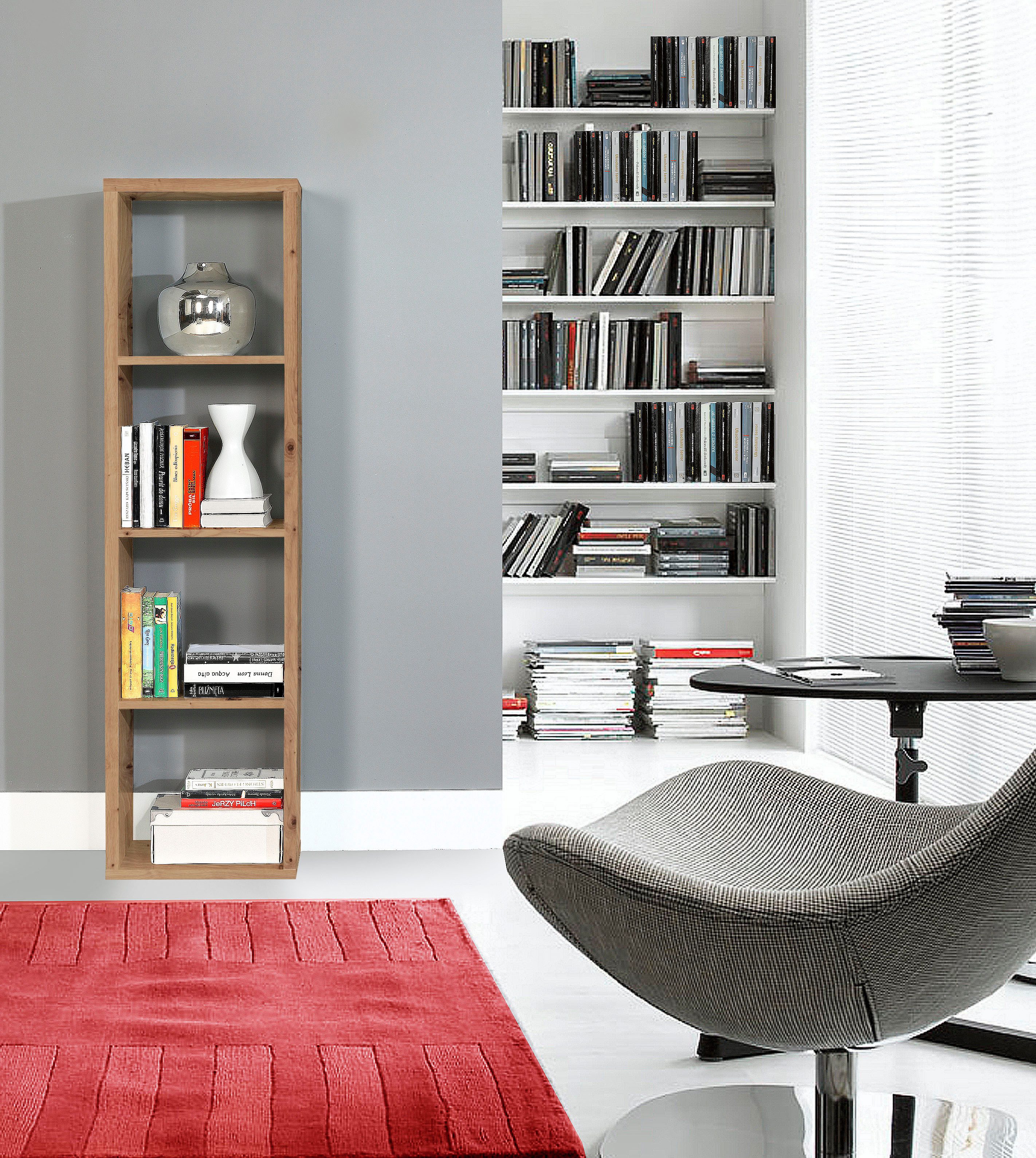 FORTE Standregal Mauro, FSC®-zertifiziert, Fachgröße 33x33cm, 4 Fächer günstig online kaufen