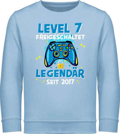 Shirtracer Sweatshirt Level 7 freigeschaltet Legendär seit 2017 7. Geburtstag