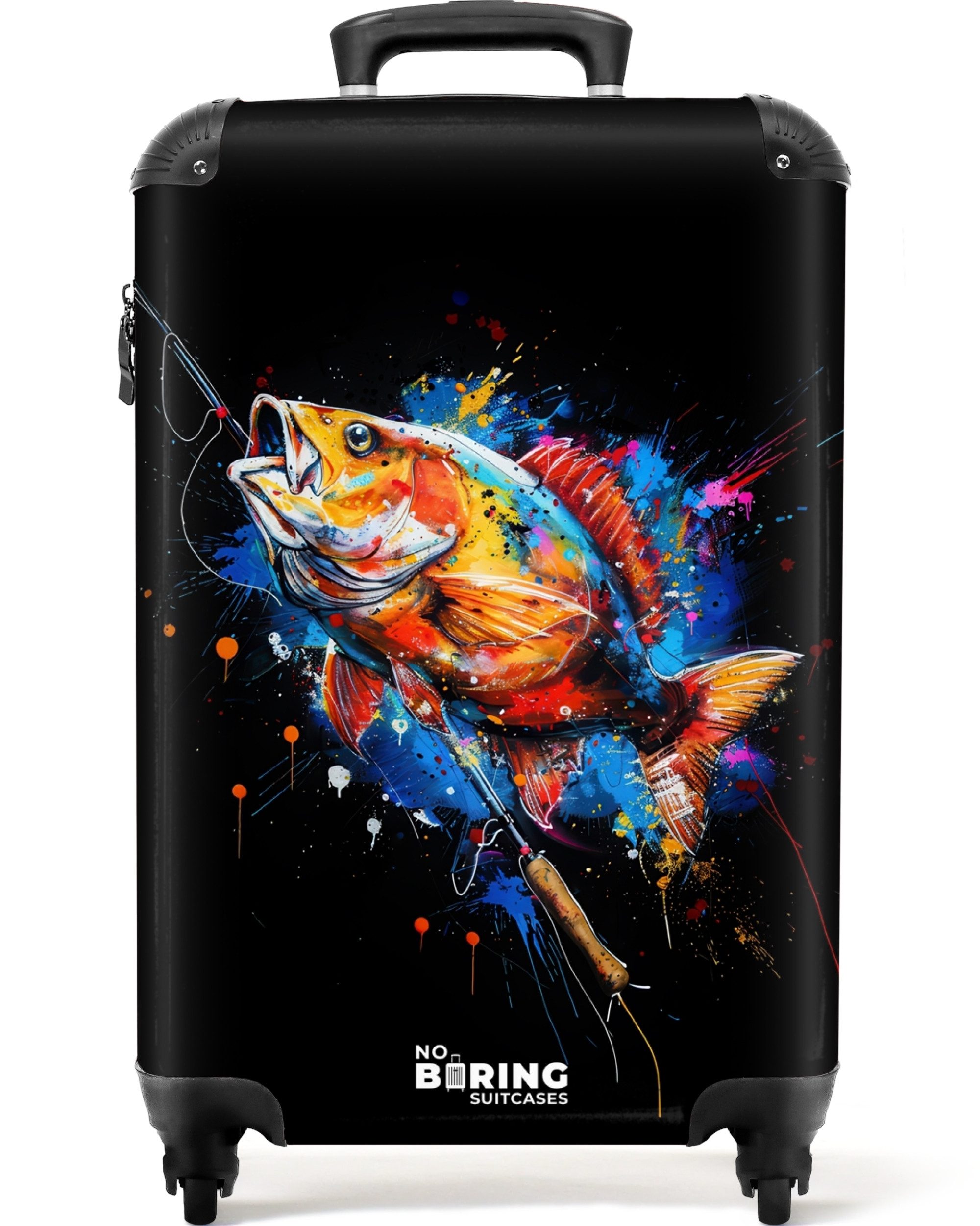 NoBoringSuitcases.com© Hartschalen-Trolley Sportfischen mit Graffiti 55x35x günstig online kaufen