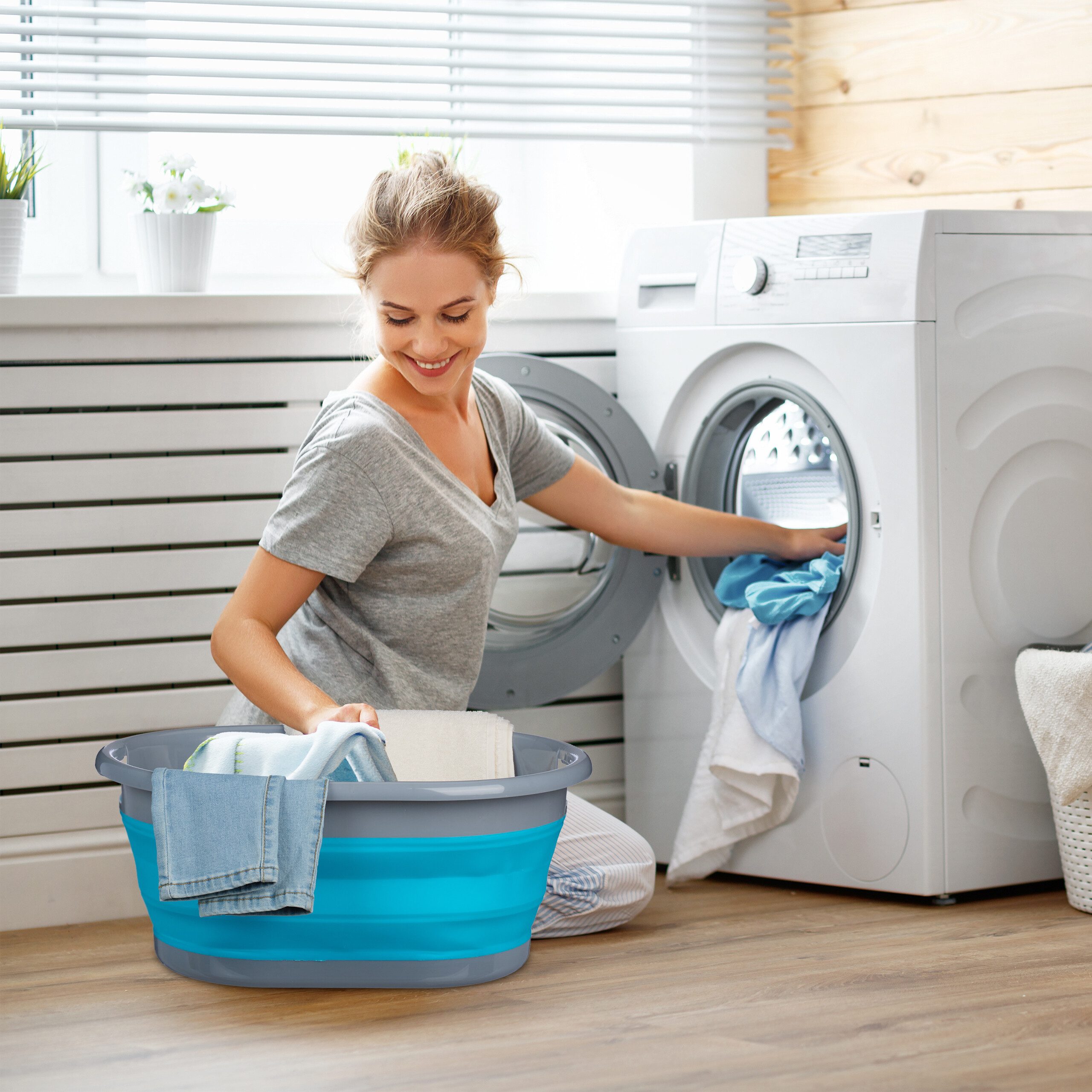 relaxdays Wäschekorb Faltbarer Wäschekorb 21 Liter günstig online kaufen