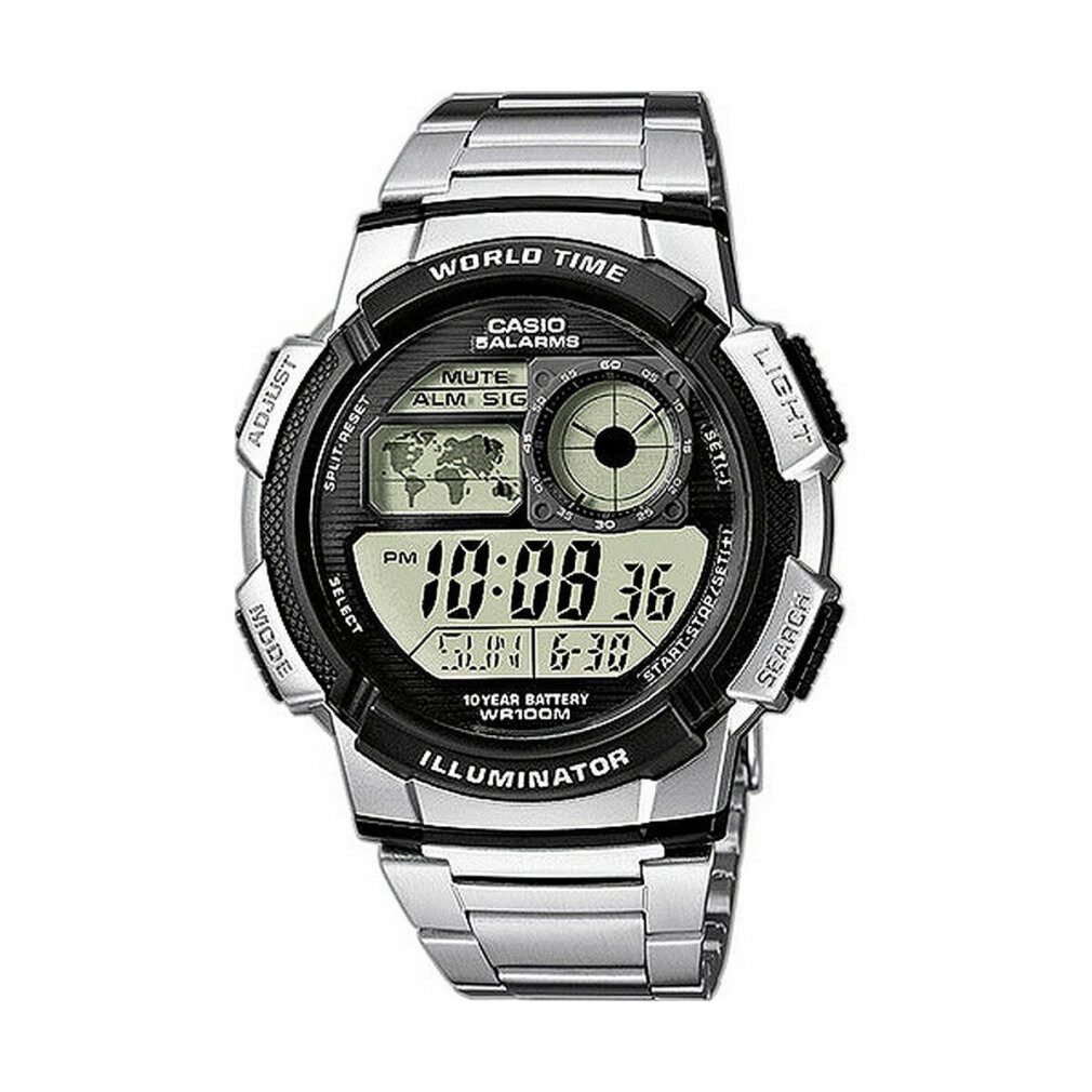 CASIO Luxusuhr Mod. WORLD TIME ILLUMINATOR - 5 Alarms, 10 Year battery