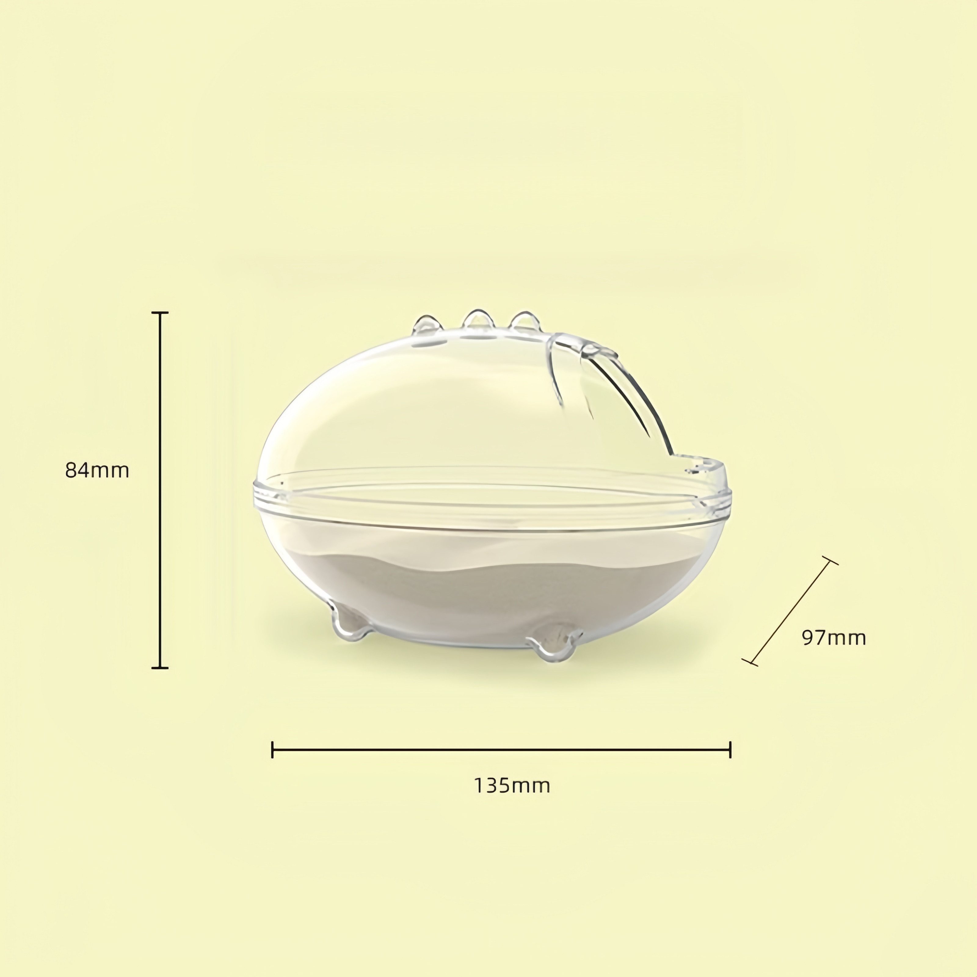 FOUORTUNATE-BEE Kleintierkäfig Transparentes Hamsterbad – Kleines Badehaus für Kleintiere, Transparente Hamstertoilette mit Käfigdesign für Kleintiere