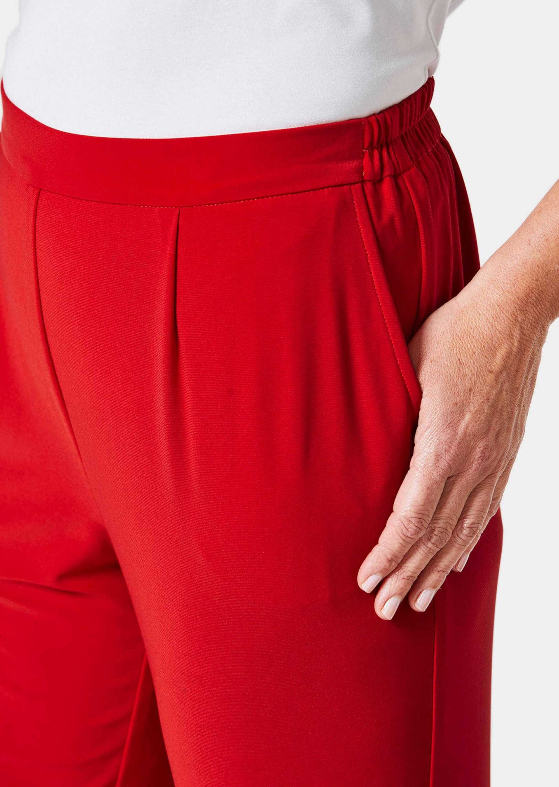 GOLDNER Schlupfhose Trageangenehme Jerseyhose Martha mit Bundfalten