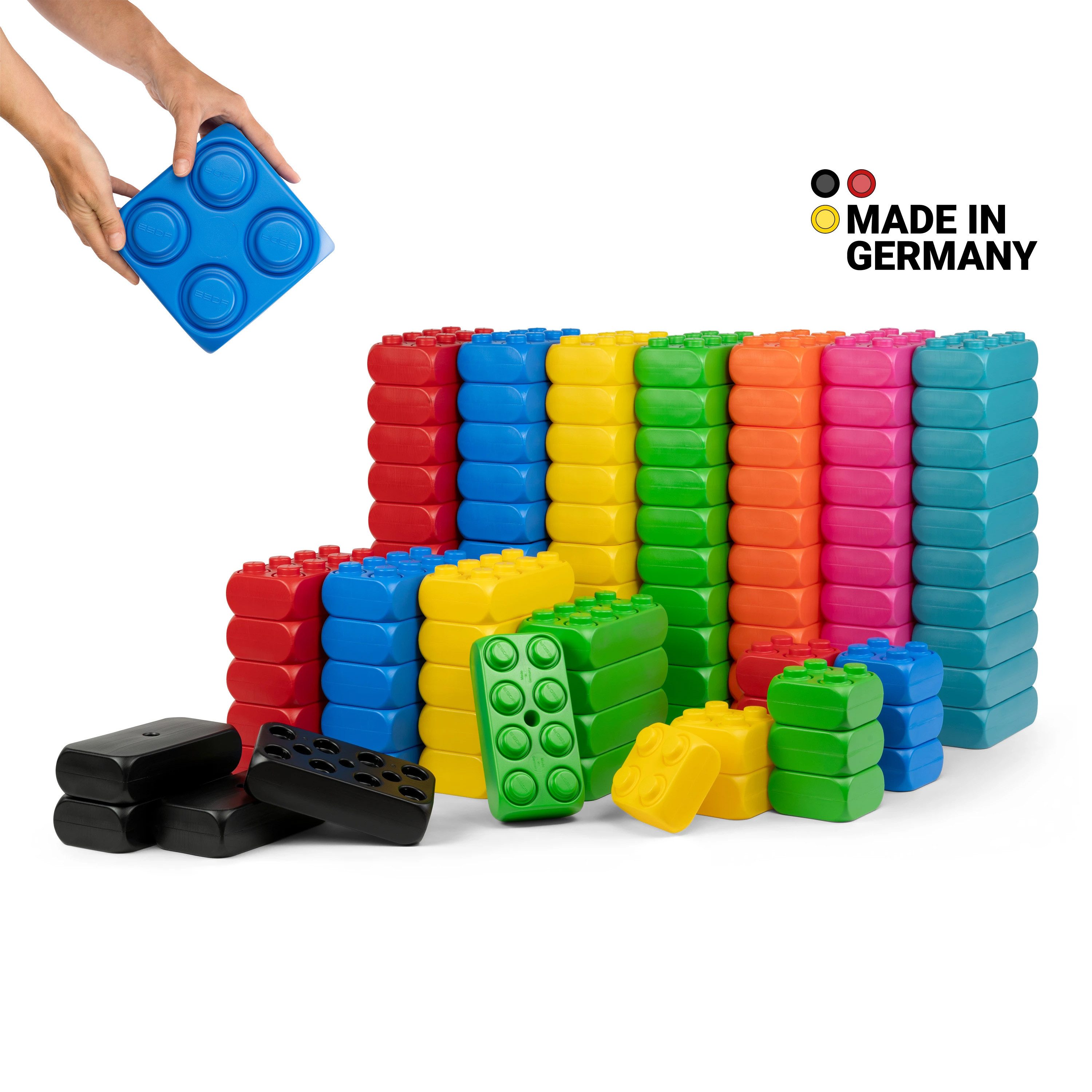 boho play® XXL Funblocks Spielbausteine, (Jumbo-Set, 106 St., für Kinder), Made in Germany