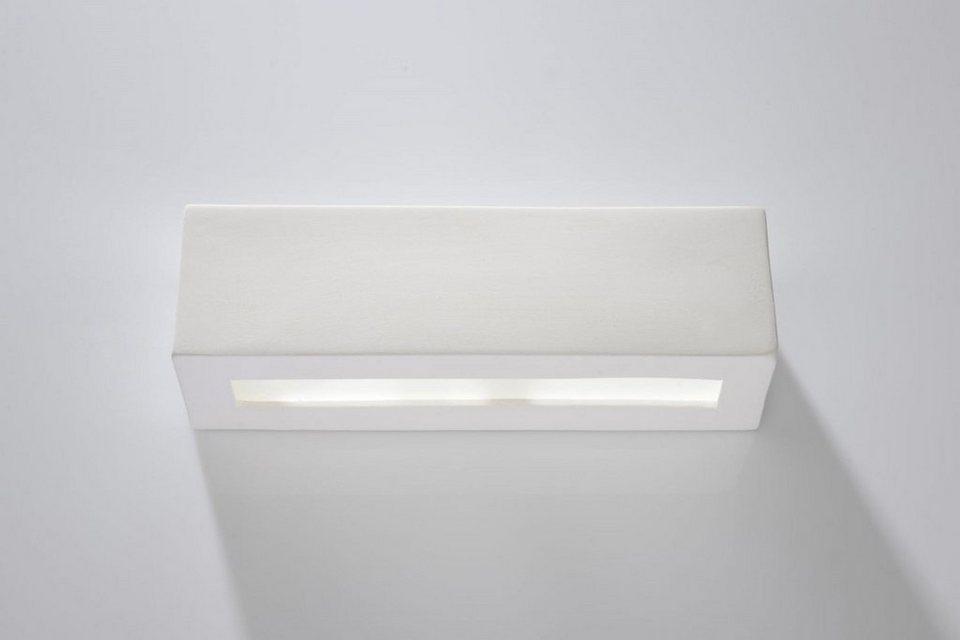 SOLLUX lighting Deckenleuchte Wandlampe Wandleuchte Keramik VEGA, 1x E27, ca.  33x10x10 cm, geeignet für Leuchtmittel E27 max. 60 Watt