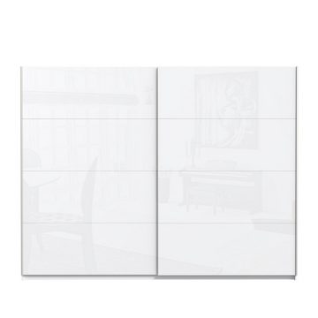 freiraum Schwebetürenschrank Starlet Plus in Weiß/ Weiß Glanz, 269,9x209,7x61,2cm B/H/T