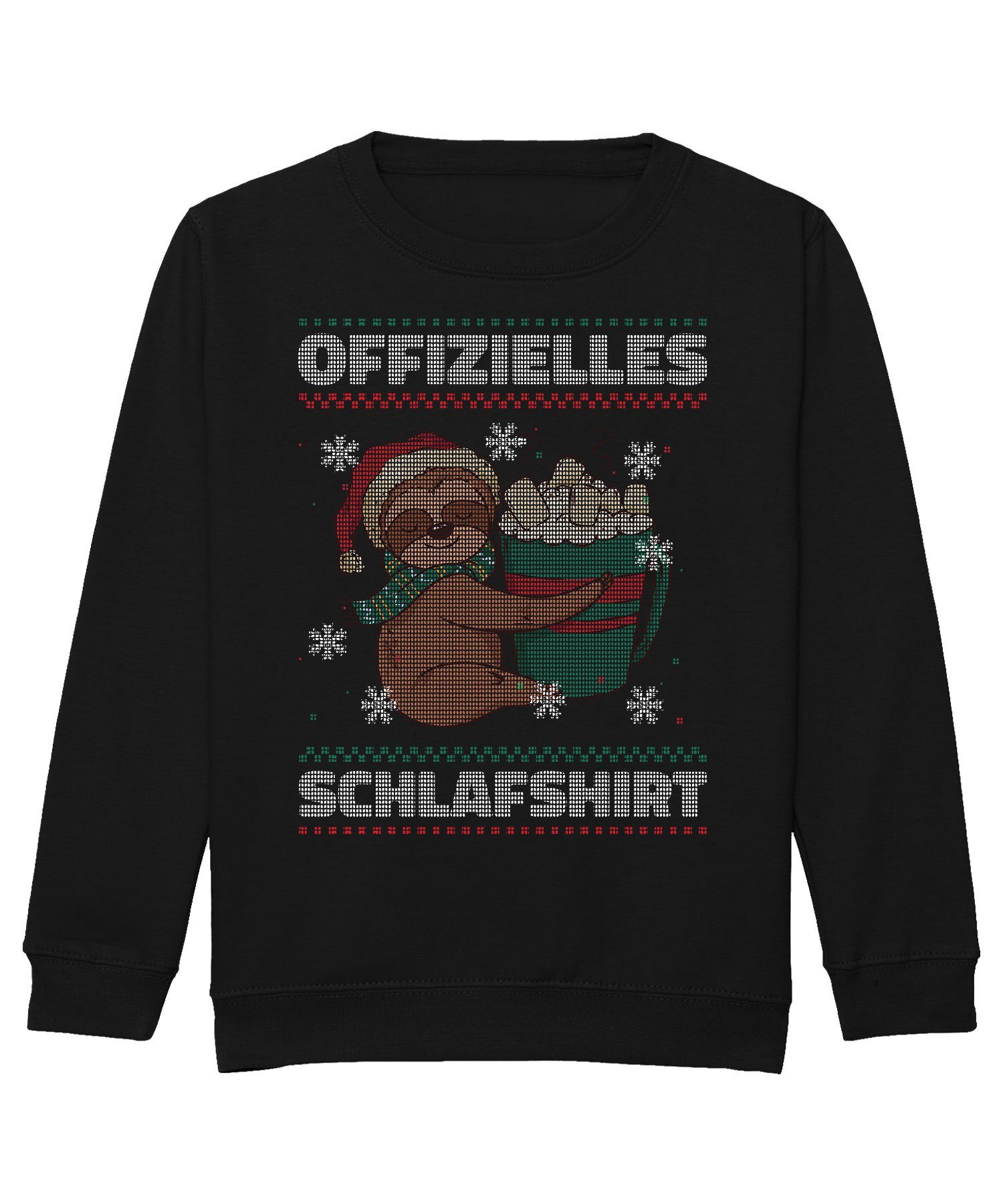 Quattro Formatee Christmas Ugly Sweats Pullover (1-tlg) Schlafshirt Offizielles Sweatshirt Faultier Kinder