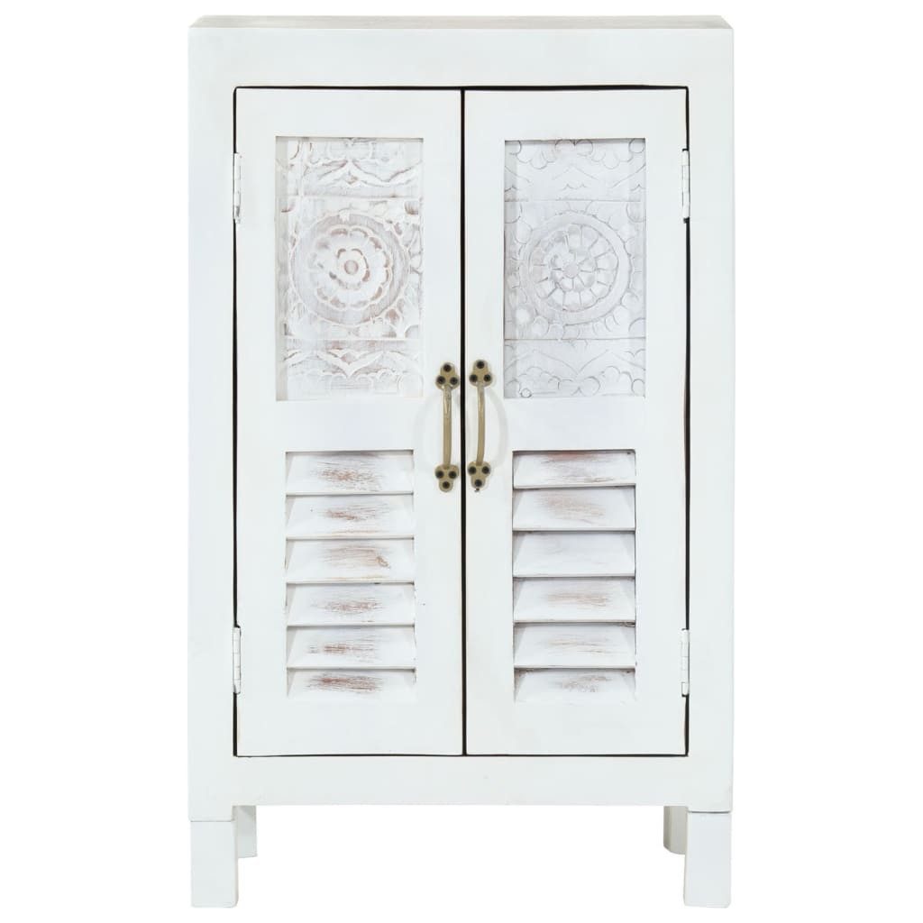 vidaXL Sideboard Sideboard Weiß 55x30x90 cm Massivholz (1 St)