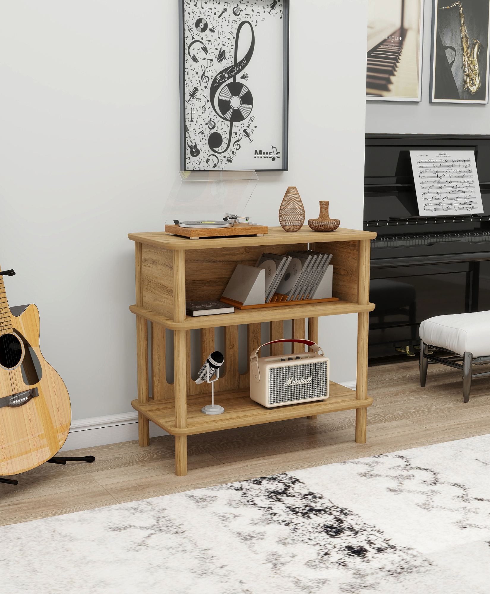 Skye Decor Beistelltisch Forte (1-St., 1 Tisch), mit Holzbeinen