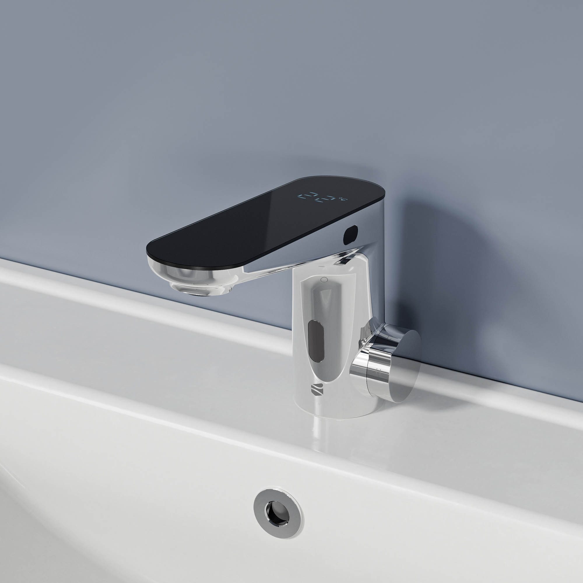 Bernstein Waschtischarmatur 3002S Chrom Sensor Sensor-Waschtischarmatur LED-Anzeige Berührungslos