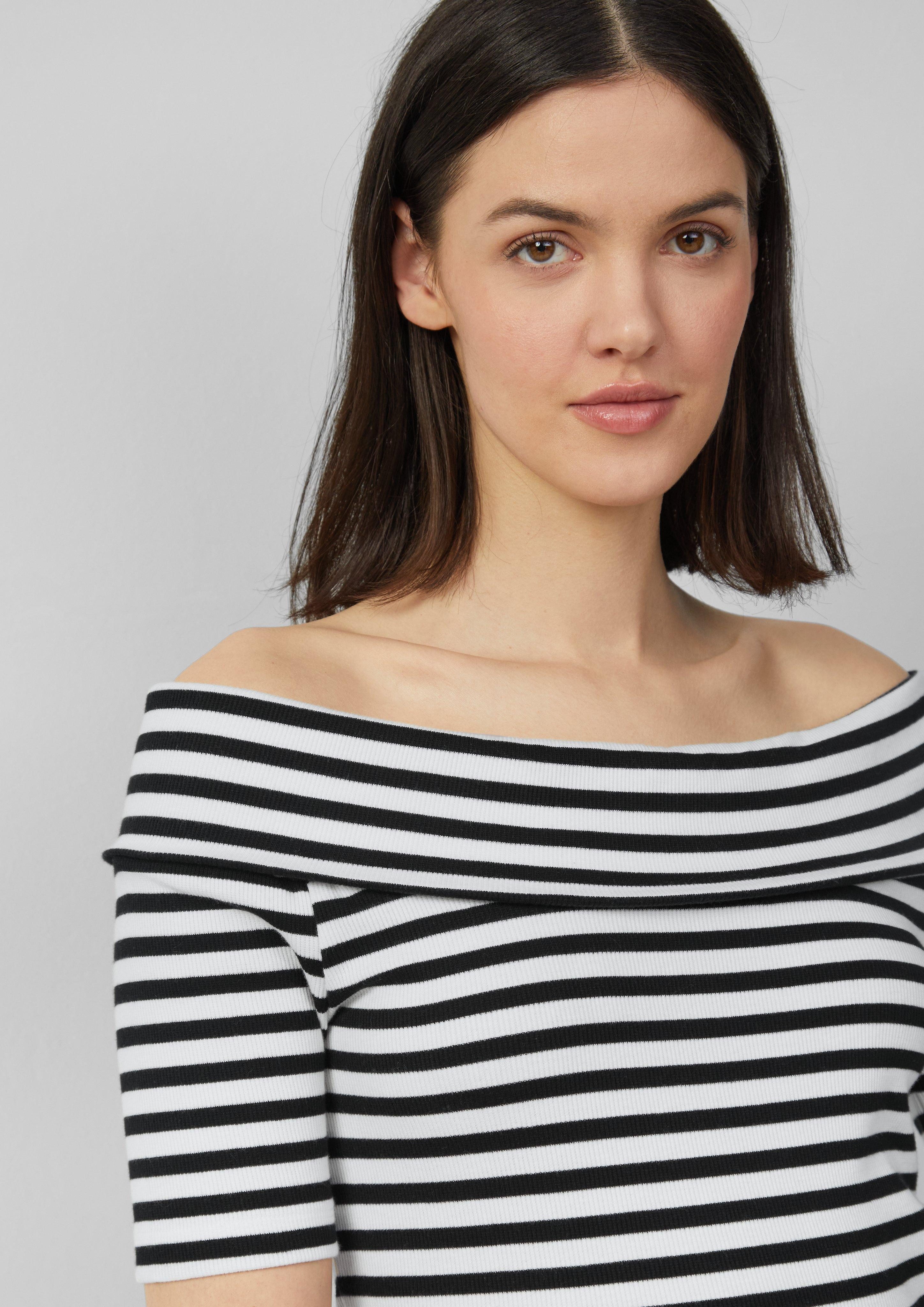 s.Oliver Kurzarmshirt Shirt mit Off-Shoulder-Ausschnitt günstig online kaufen