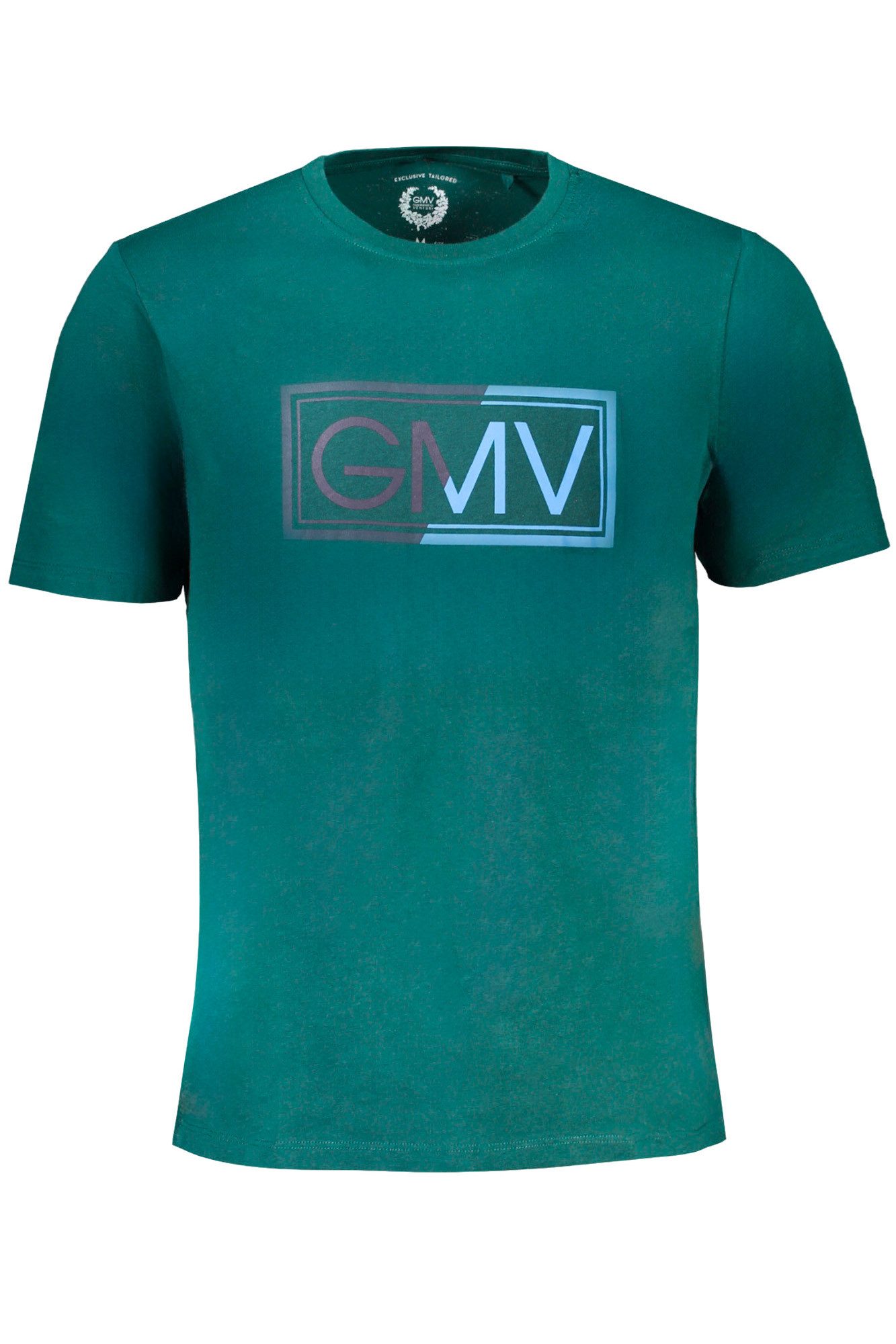 GIAN MARCO VENTURI T-Shirt Grünes Herren Kurzarm T-Shirt – Rundhals, Druck
