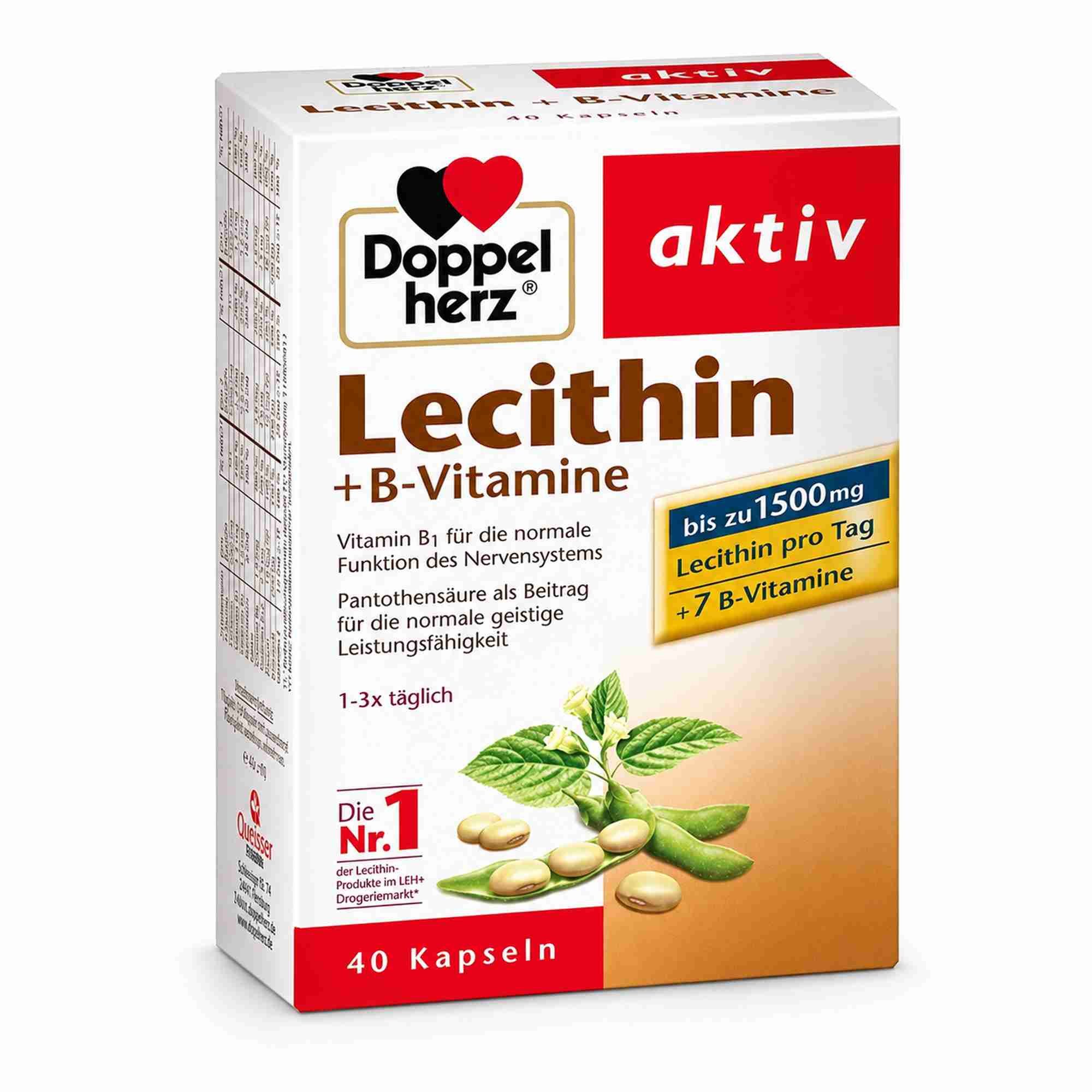 Doppelherz DOPPELHERZ Lecithin+B-Vitamine Kapseln 40 Stück Kapseln