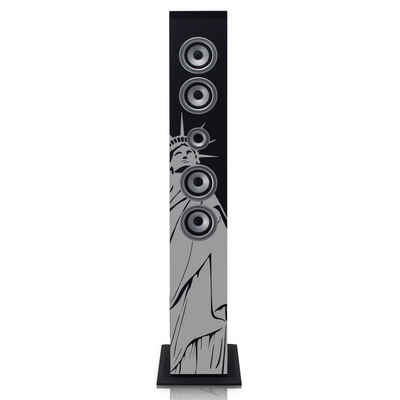 Lenco IBT-6 NY Liberty Stand-Lautsprecher (Bluetooth-Speaker, FM-Radio, USB/SD-Slot, AUX, LCD in 5 Designs)