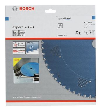 BOSCH Kreissägeblatt Expert, For Steel, 210 x 30 x 2 mm, 48 Zähne
