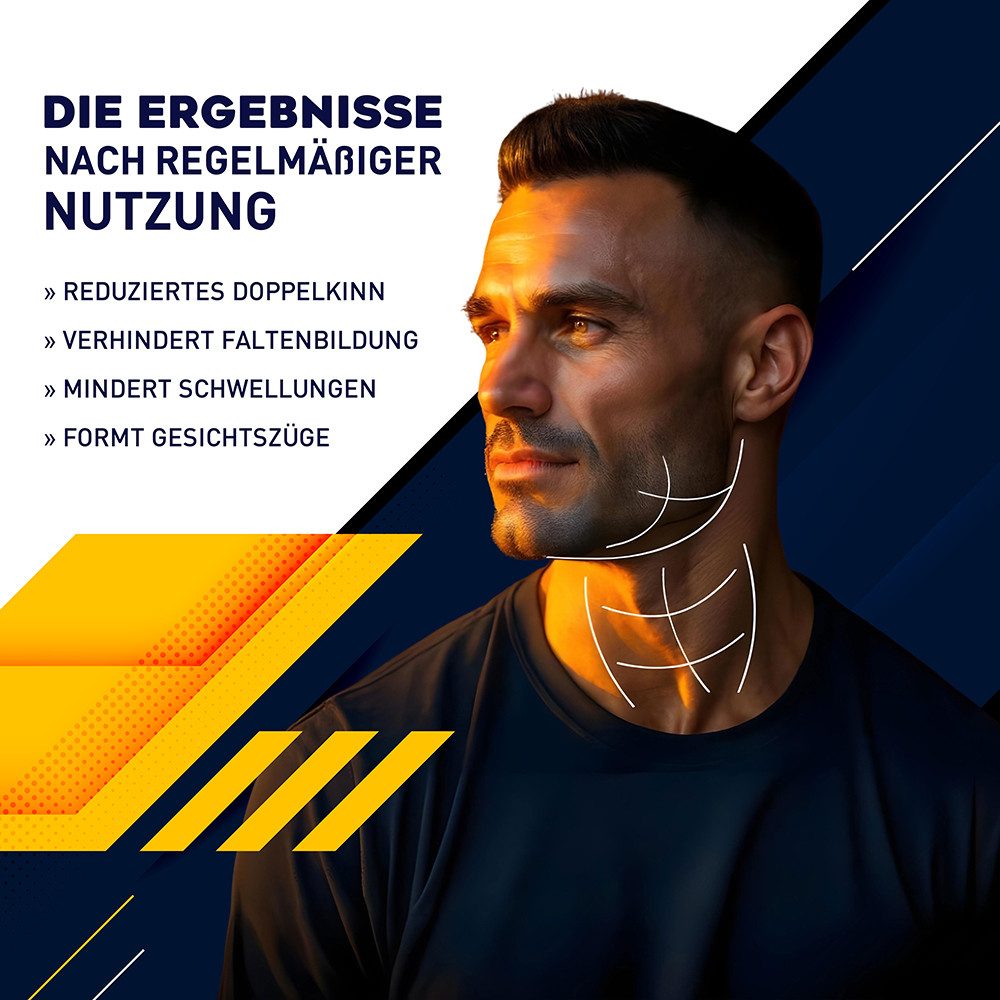 Cozyvibe Trainingshilfe Jaw Trainer Set 2.0 – Komple Kiefer-Gesichtstrainer & Halsband, Doppelkinn Reduzieren, Anti-Falten, Jawline Definition, 3 Stufen