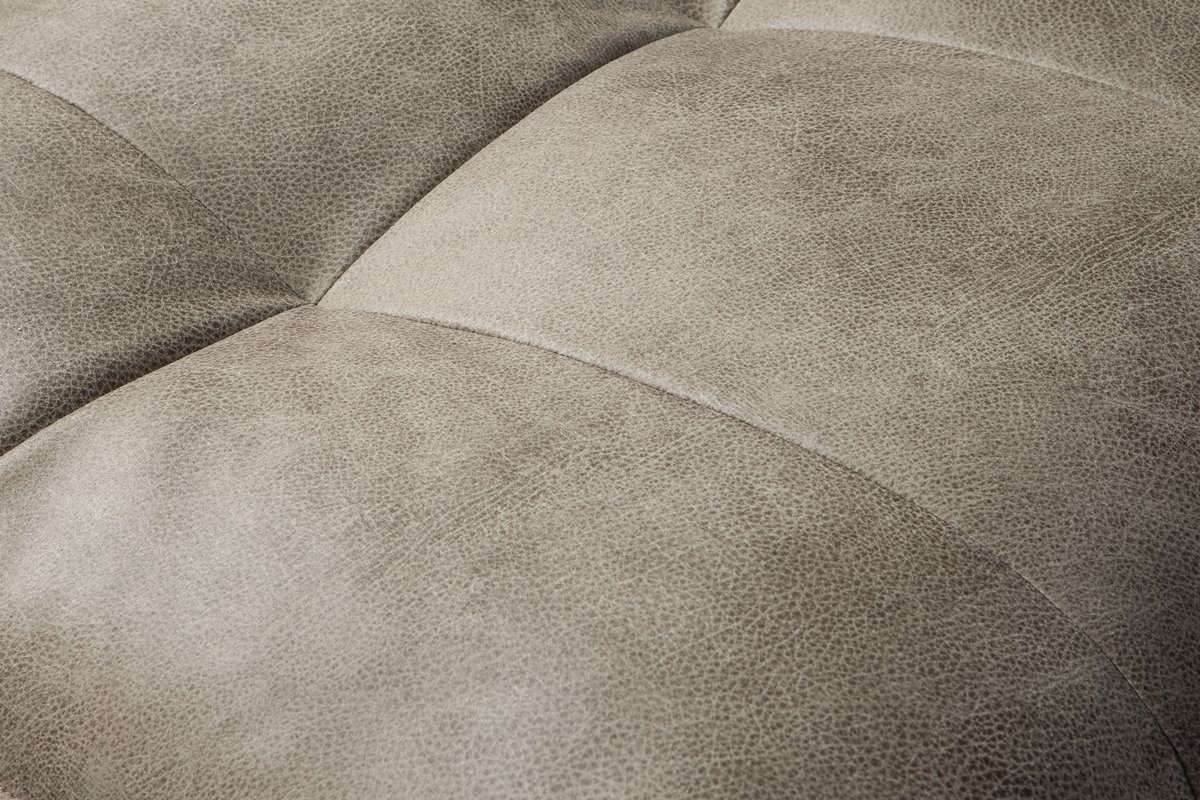 BePureHome Sofa Sofa "Classic" freistellbar, Elephant gesteppte 3-Sitzer - Sitzkissen Lederoptik Rodeo Skin