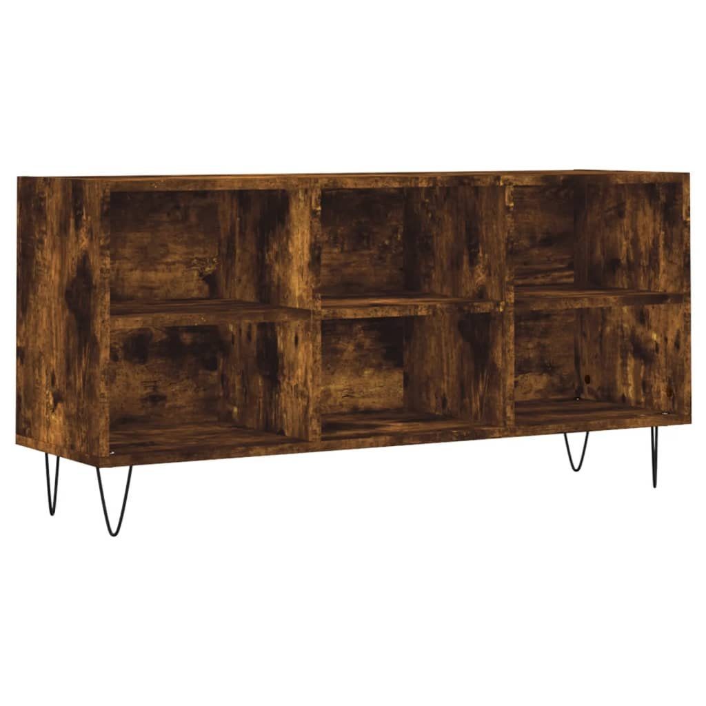 TV-Schrank Räuchereiche furnicato Holzwerkstoff 103,5x30x50 cm