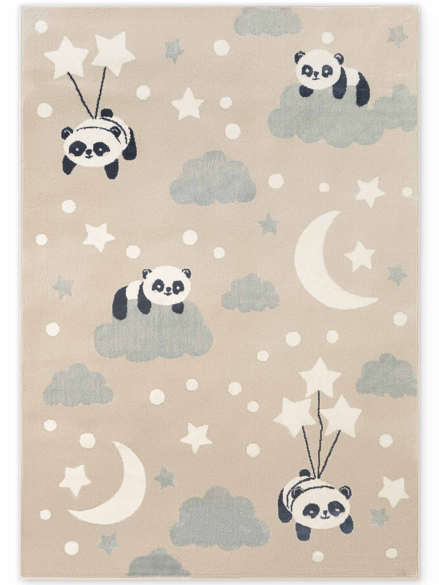 HANSE Home Kinderteppich Dreamy Panda, rechteckig, Höhe: 10 mm, Pflegeleicht, Weich, Kinderzimmer, Spielteppich, Spielunterlage
