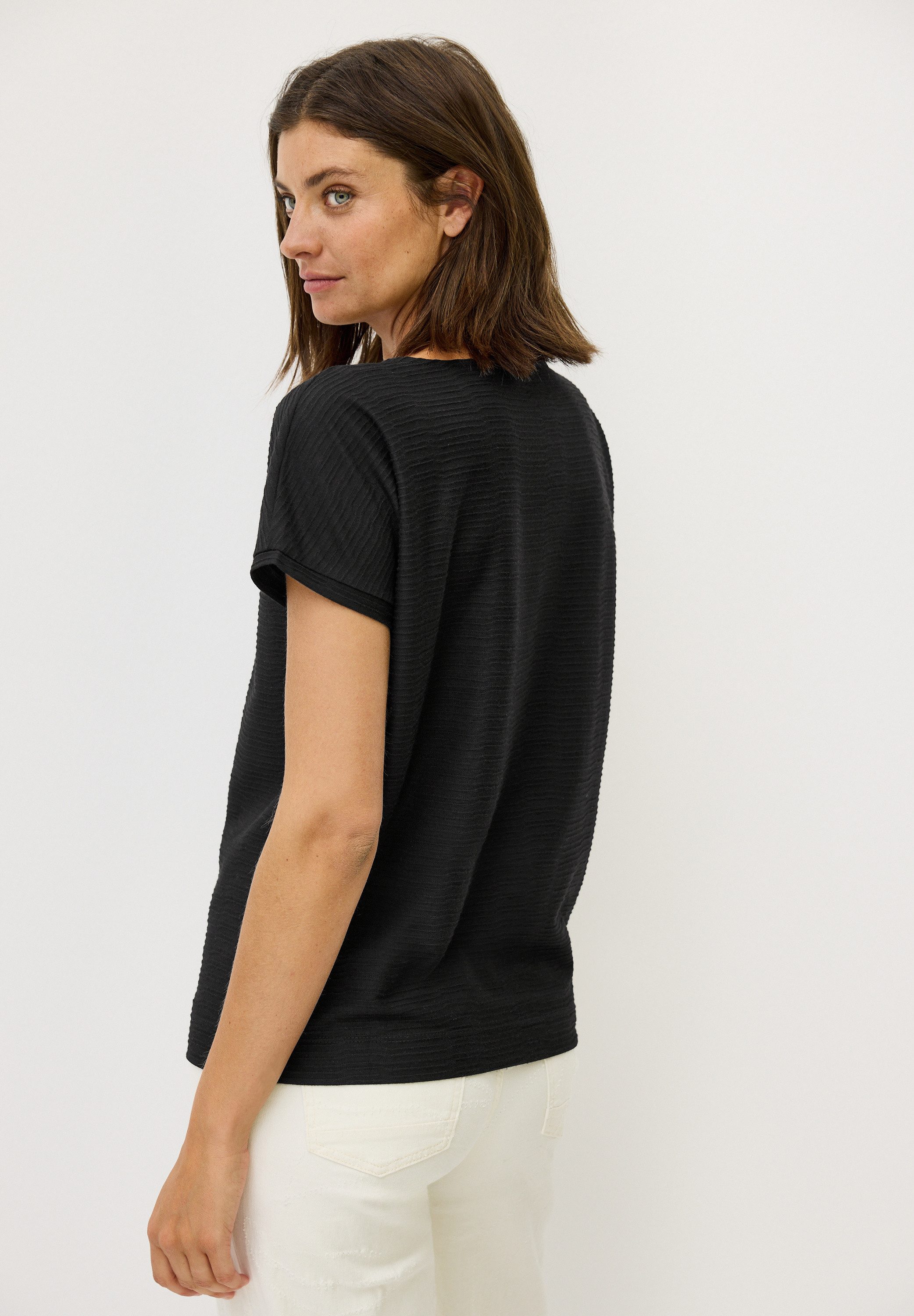 Cecil T-Shirt, aus elastischem Materialmix günstig online kaufen