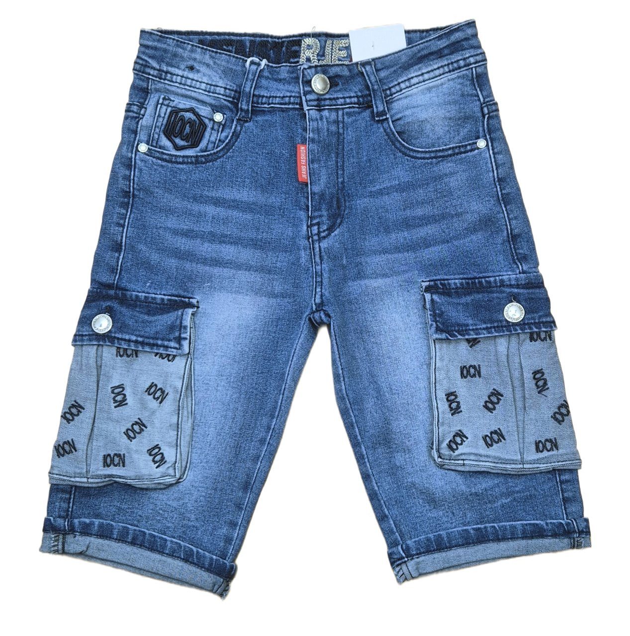 Fashion Boy Jeansbermudas Shorts Bermuda Jeans Hose dünne Kinder Sommerhose Stretch, J513e