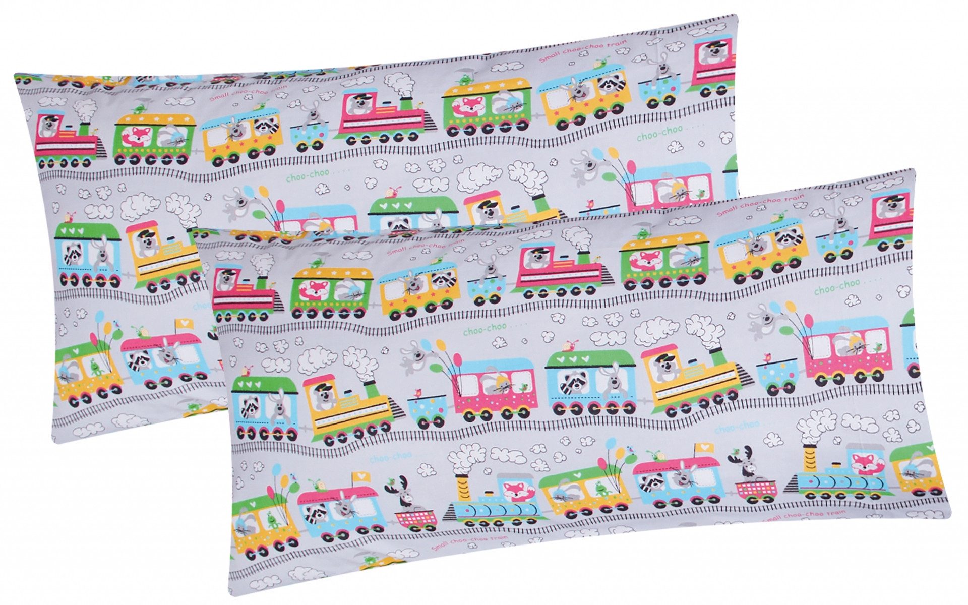 Heubergshop Kissenbezug, (2 Stück), 2er Set 40x80cm Lokomotive Zug Kinder K günstig online kaufen