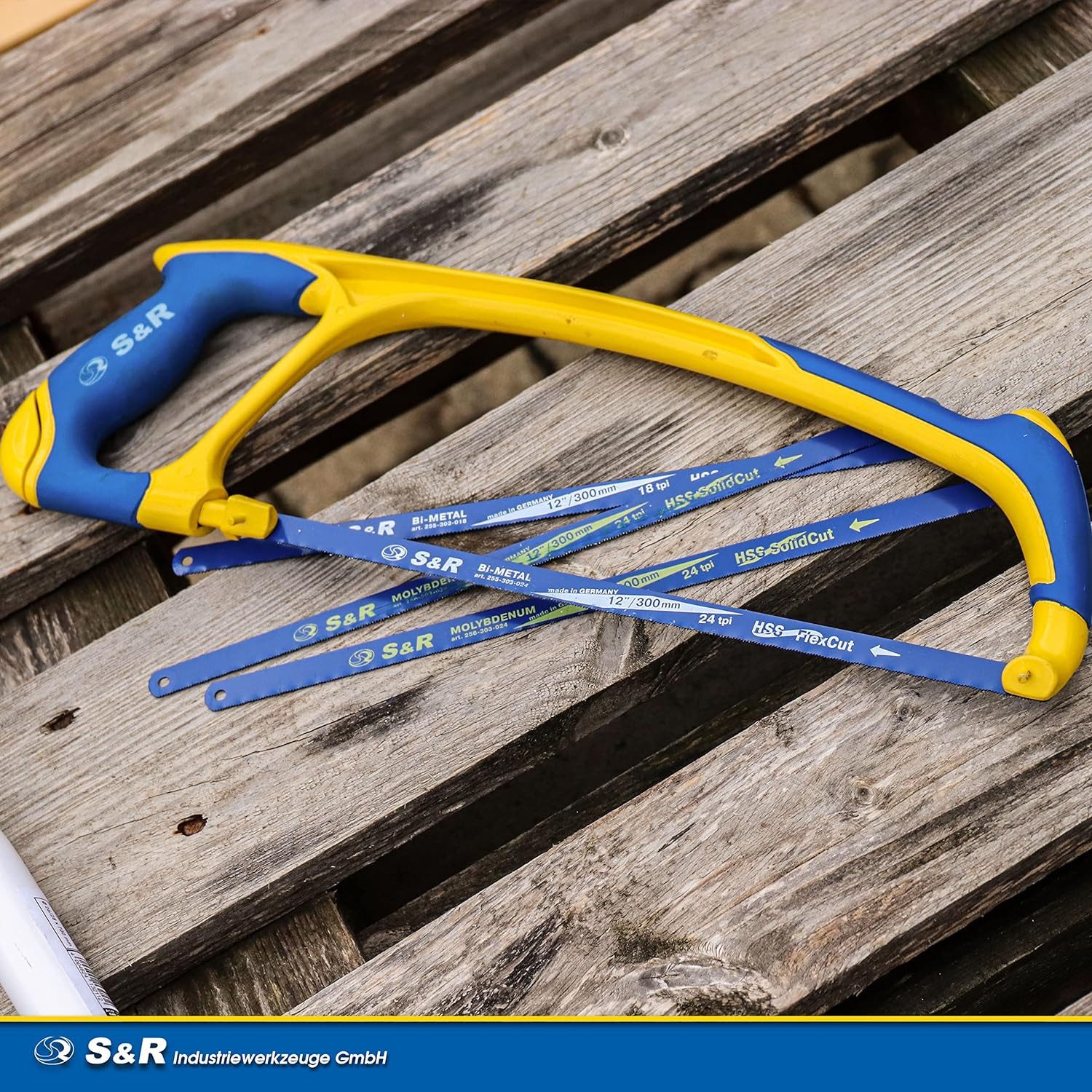 S&R Handsäge Sägeblätter Set mit Hochleistungs-MOLYBDÄN-Sägeblättern (Set, 4-tlg), MADE IN GERMANY/für Metallsägen / Bügelsäge
