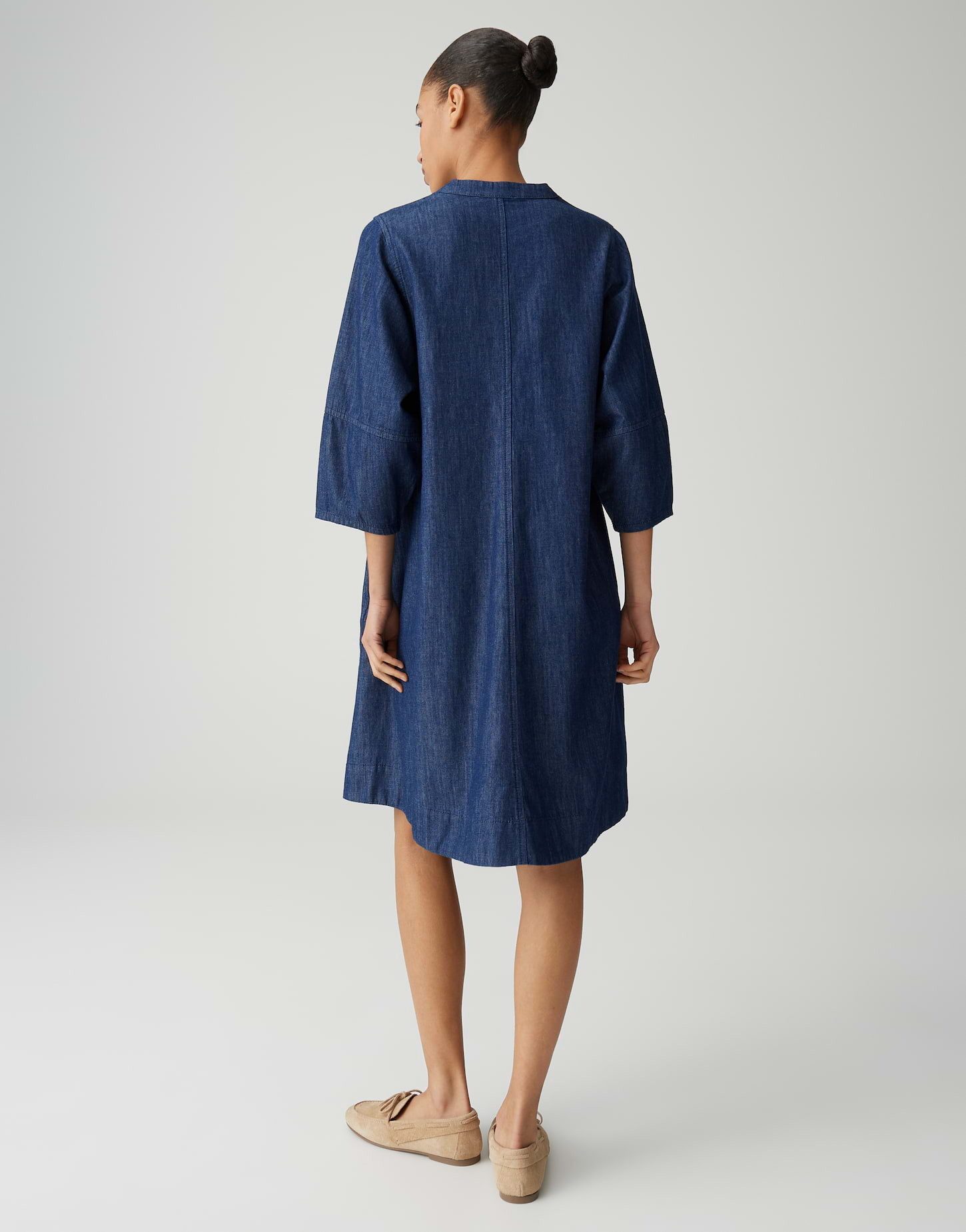 OPUS Minikleid Wonema aus Chambray mit lockere Passform