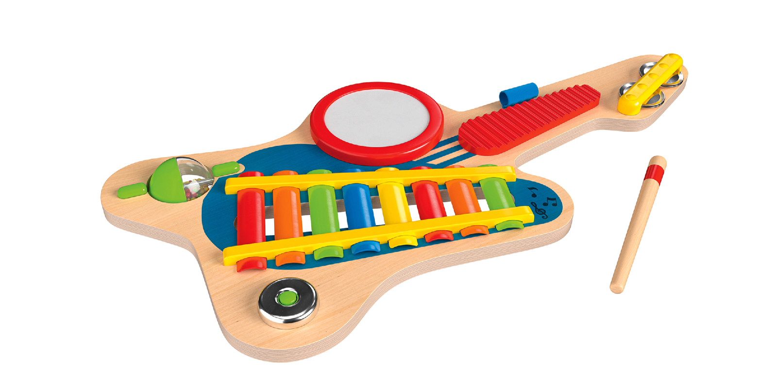Playtive Spiel-Gitarre PLAYTIVE® 6-in-1 Gitarre Holz Musikinstrumente Kindergitarre