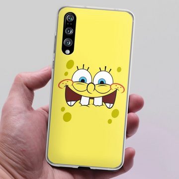 DeinDesign Handyhülle Spongebob Schwammkopf Offizielles Lizenzprodukt Kindheit, Huawei P20 Pro Silikon Hülle Bumper Case Handy Schutzhülle