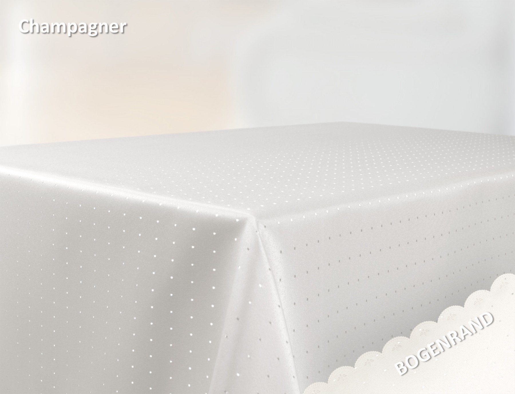 Beautex Tischdecke Damast Punkte bügelfrei fleckenabweisend pflegeleichte Tischwäsche (1-tlg), fleckenabweisend, Lotuseffekt, formstabil, strapazierfähig