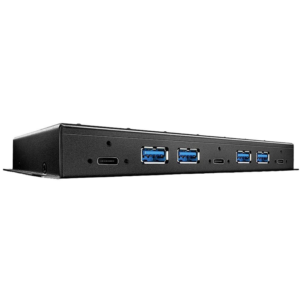 USB-Verteiler LINDY 7 Port USB 3.2 Gen 2-Hub Schwarz