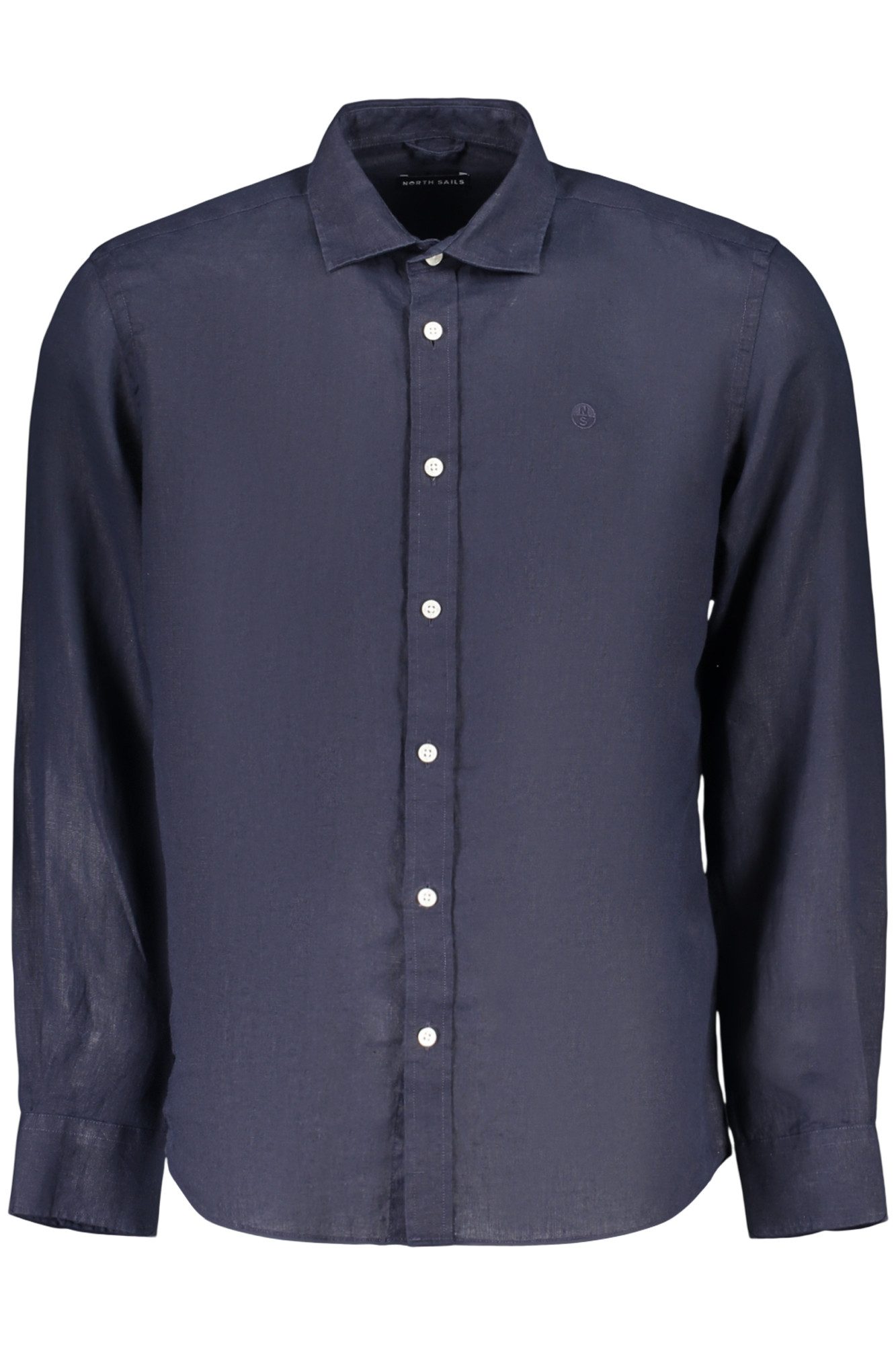 North Sails Langarmhemd Elegantes Herren Kurzarmhemd Blau mit Kragen und Stickdetails