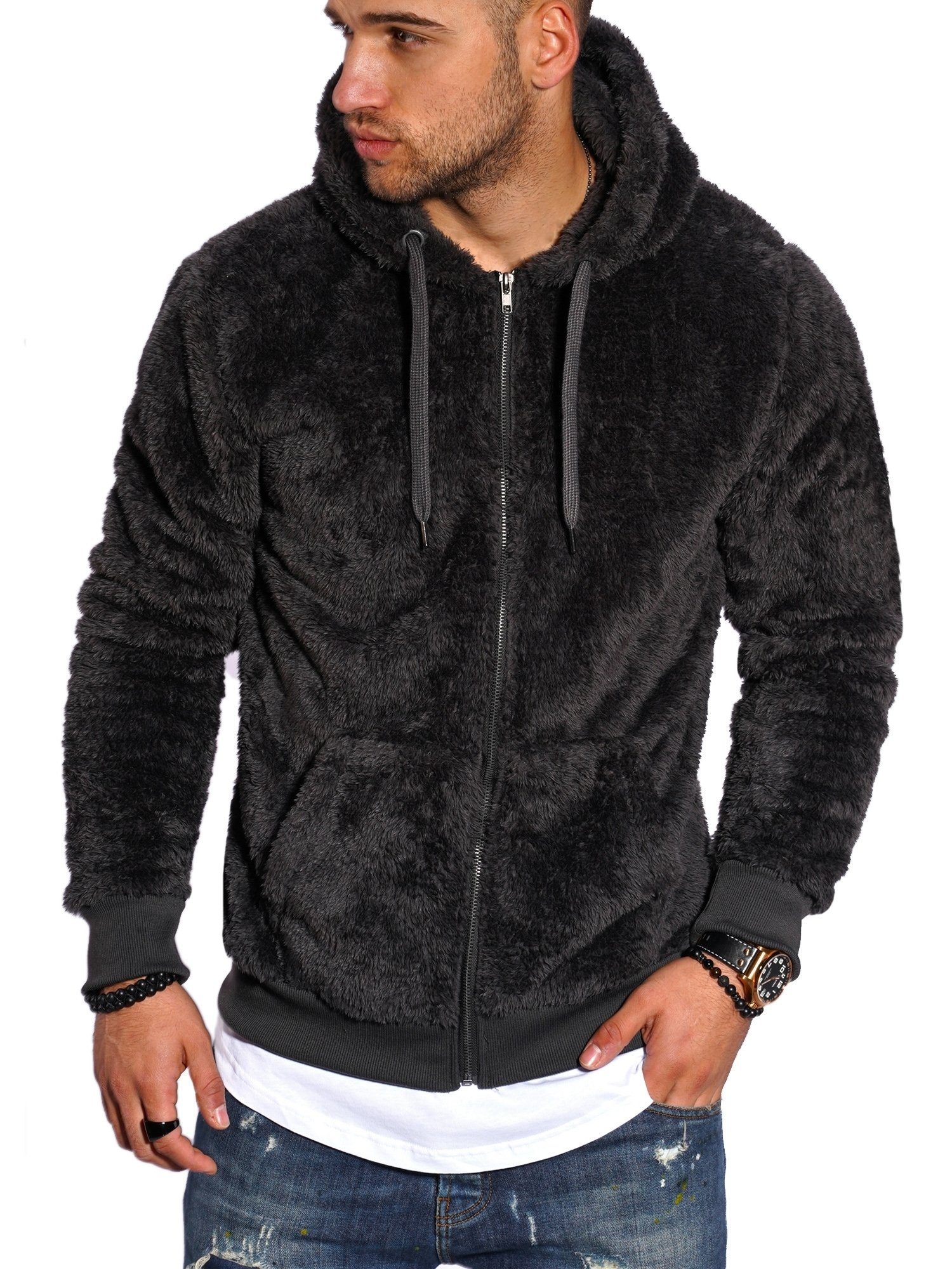 behype Fleecejacke Teddy-NZ aus weichem Teddyfleece