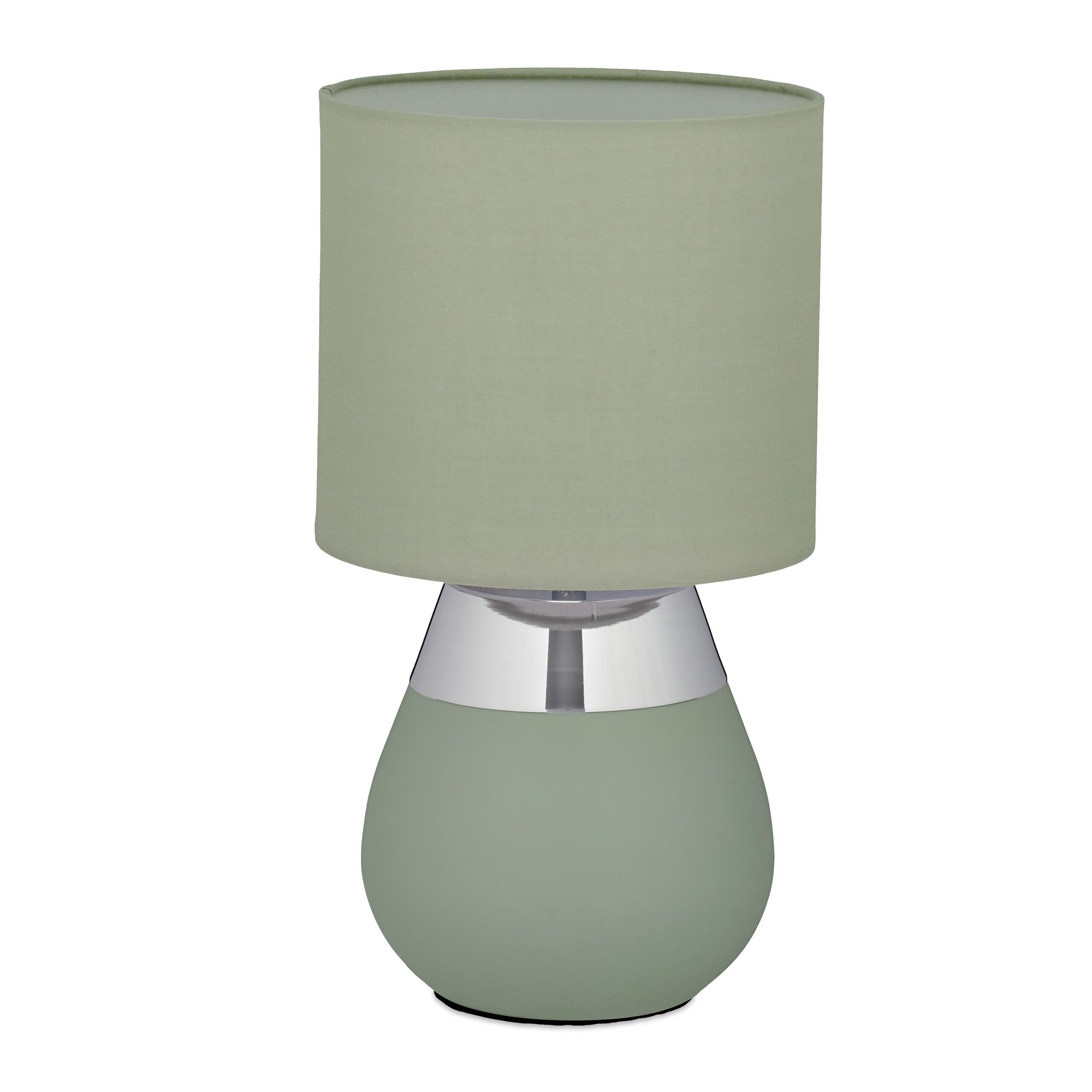 relaxdays Nachttischlampe Tischlampe mit Stoffschirm, Ein-/Ausschalter, günstig online kaufen