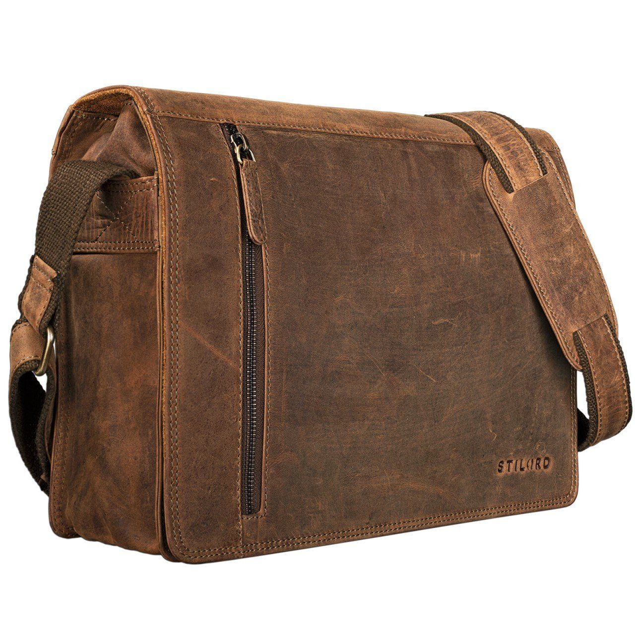 Schultertasche "Noah" Vintage Umhängetasche Leder