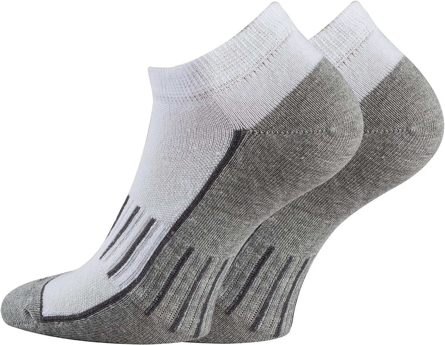 TippTexx 24 Sportsocken 6 Paar Sport-Sneakersocken, fast unsichtbar mit Anti-Loch-Garantie Weiß