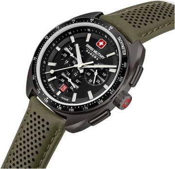 Swiss Military Hanowa Chronograph DEFENDER, Quarzuhr, Armbanduhr, Herren, Schweizer Uhr, Swiss Made, Stoppfunktion