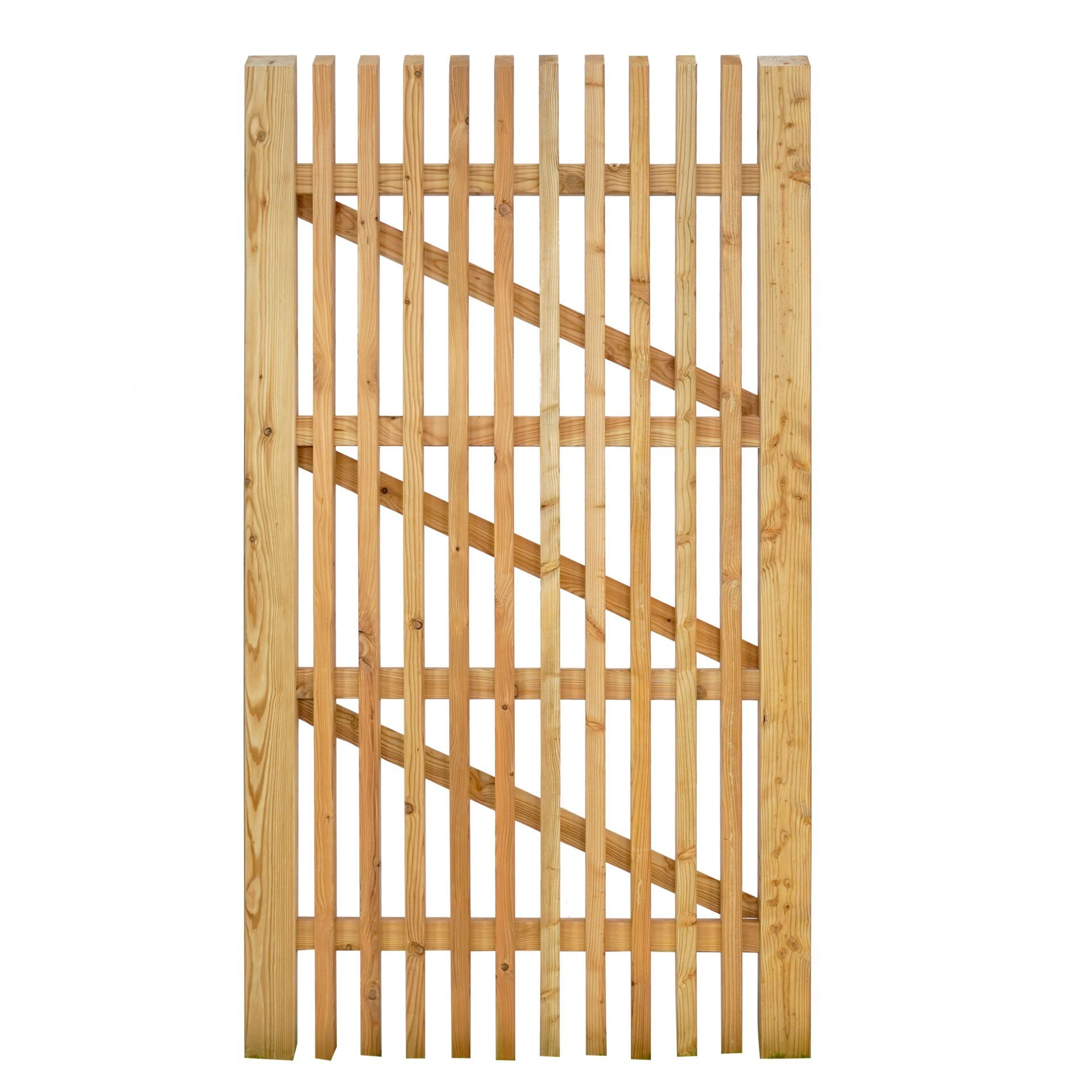 GartenLand Zauneinzeltür Lattenzaungartentor Wien 100x180 cm Lärche – Naturbelassen, (Set, Ohne Pfosten & Beschlagset, 100x180 cm), Gartentor Staketenoptik, Lärche