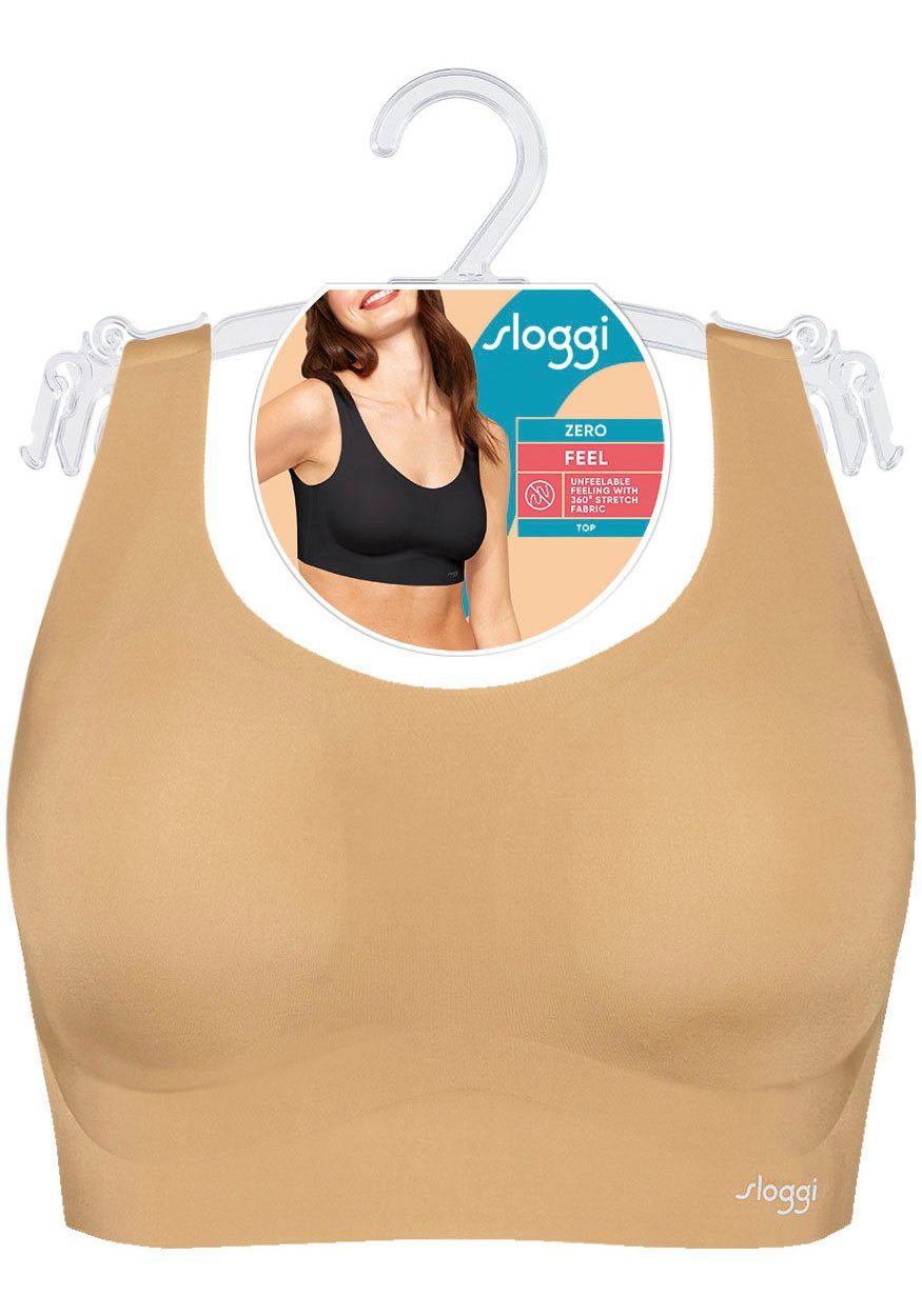 Feel herausnehmbaren COGNAC Bustier Sloggi Oberfläche sanfte nahtlos mit Pads, ZERO BH-Top