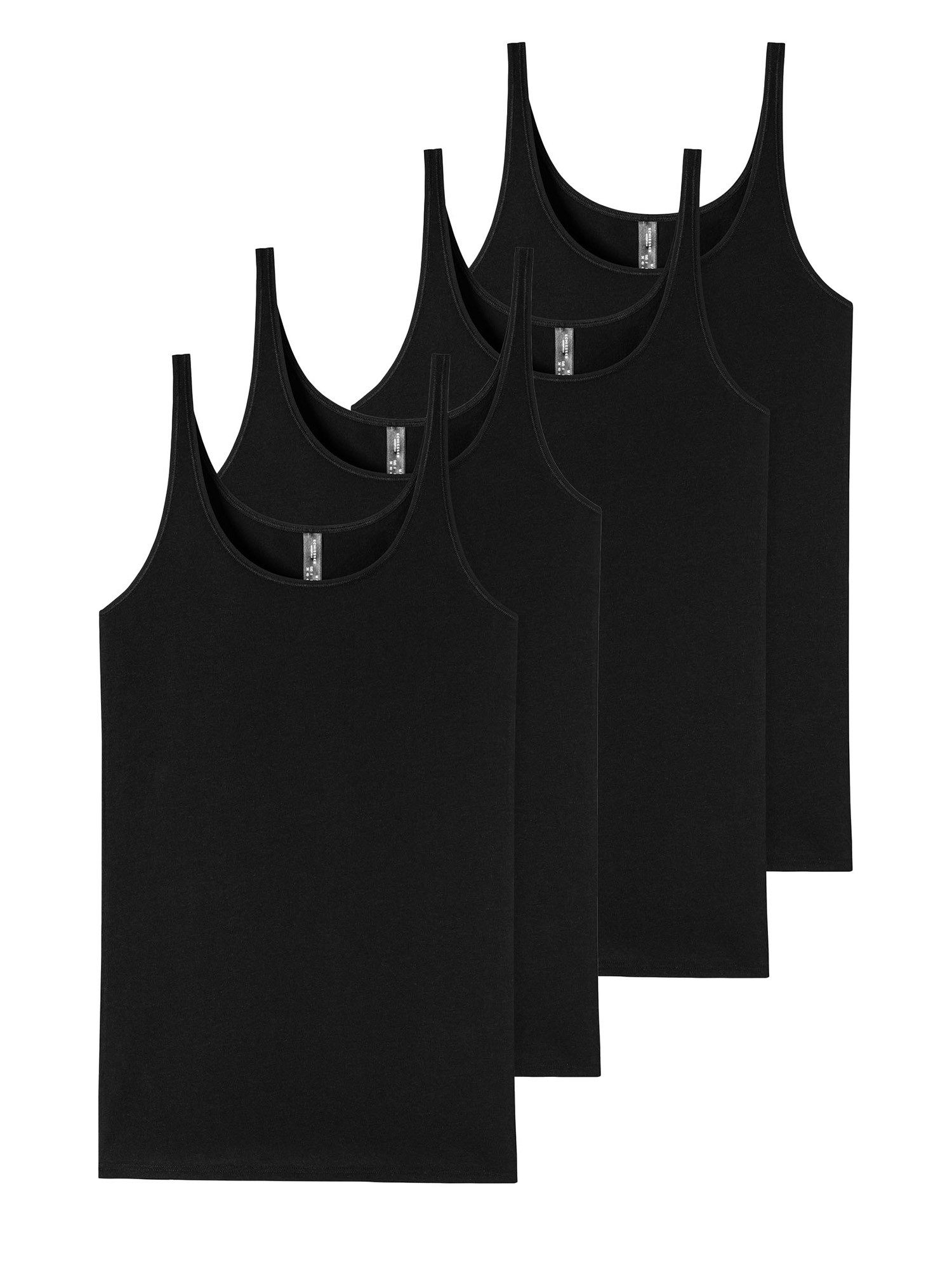 Schiesser Trägertop 95/5 Organic Cotton (4-tlg) träger-top shirt ärmellos