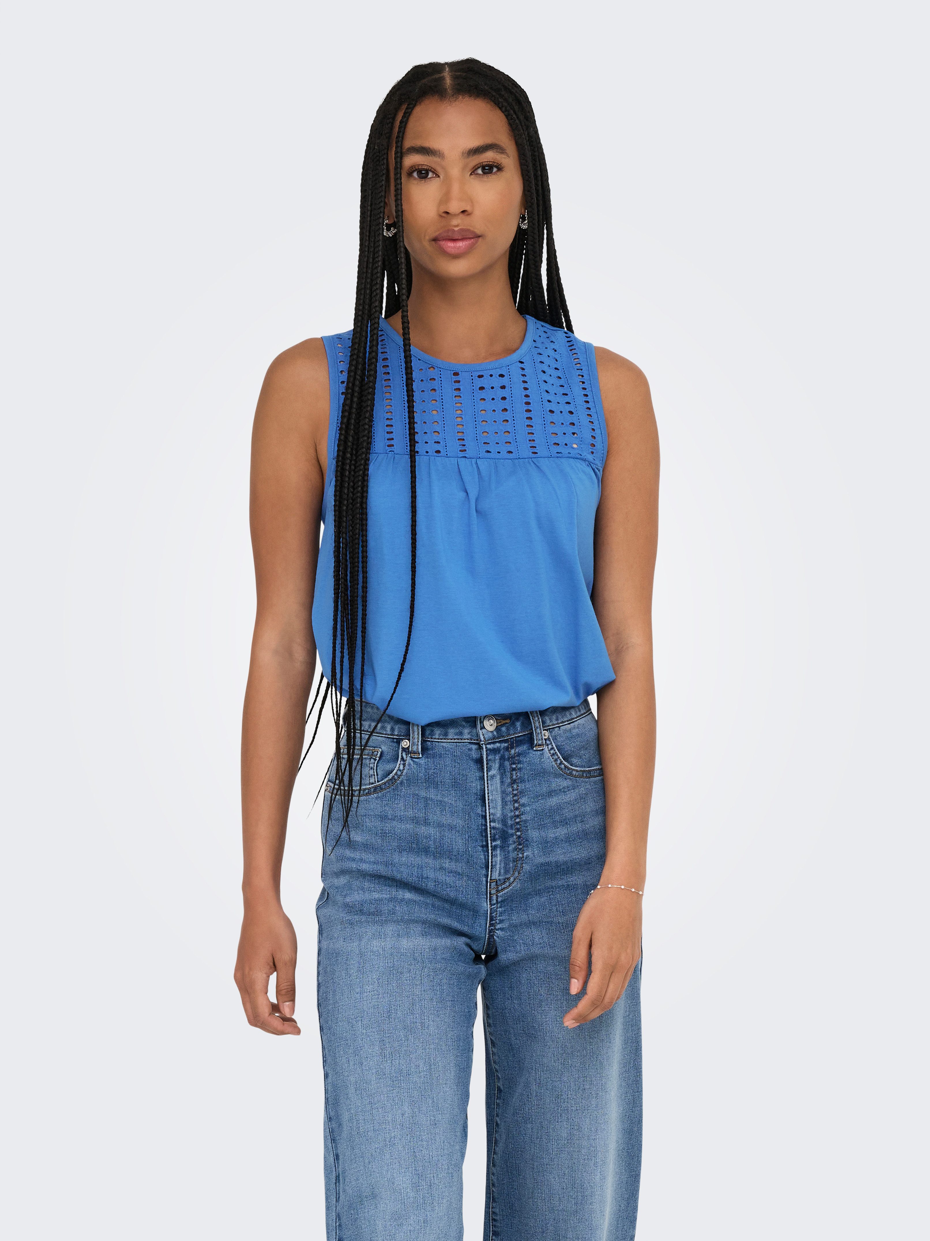 ONLY Spitzentop ONLSHARON S/L O-NECK TOP günstig online kaufen