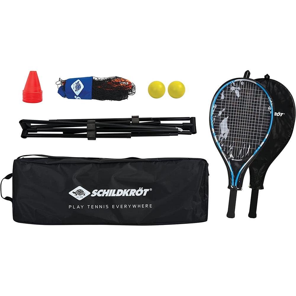 Schildkröt Spielzeug-Gartenset Backpack Tennis 300 cm Kunststoffkegel 6 75 Tennisschläger mit Netz Bälle x 2 Set, 2