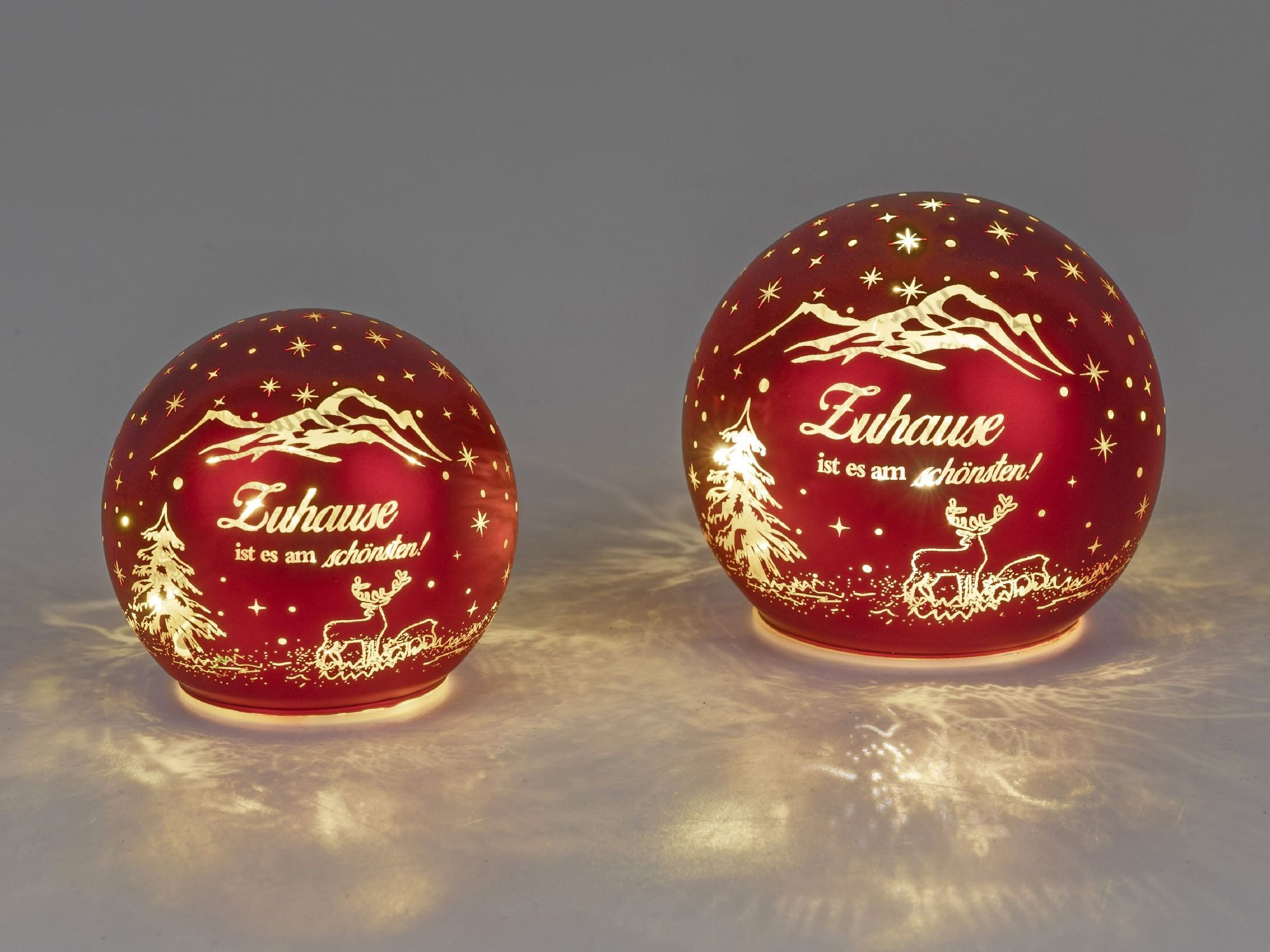 formano Tischleuchte Sprüche, LED, Mit Timerfunktion, Rot, Zuhause, H: cm