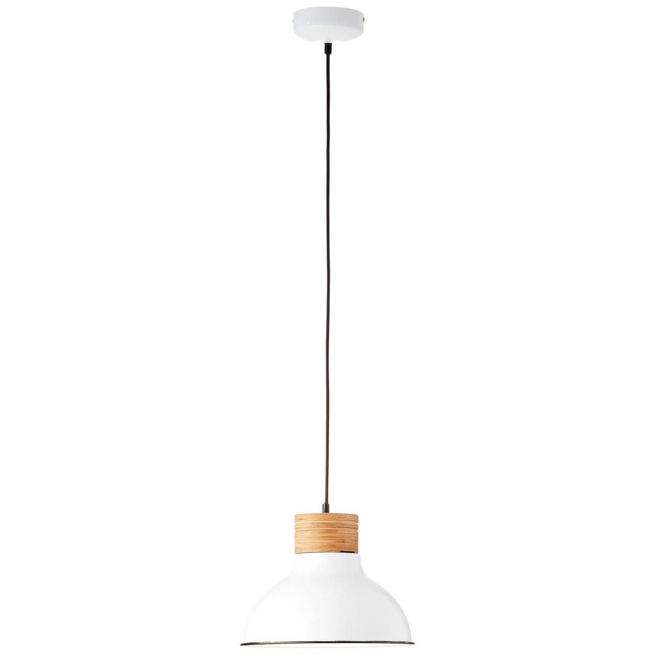 Brilliant Pendelleuchte Pullet, Lampe Pullet E27, gee weiß/holz 30cm hell Pendelleuchte 1x A60, 40W