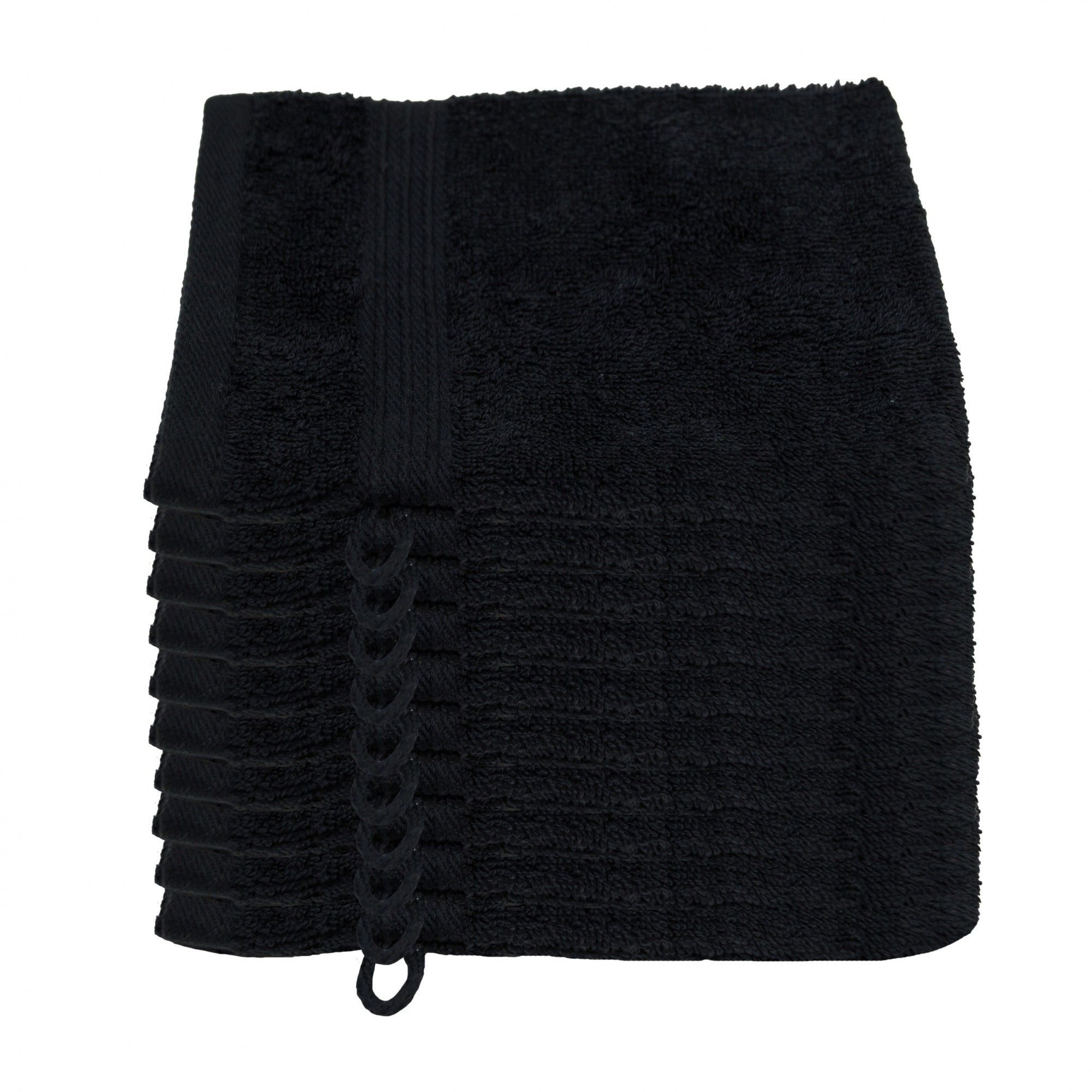 Julie Julsen Waschhandschuh 10-Waschhandschuh-Schwarz-Waschhandschuh 15 x 21 cm, (10-St)