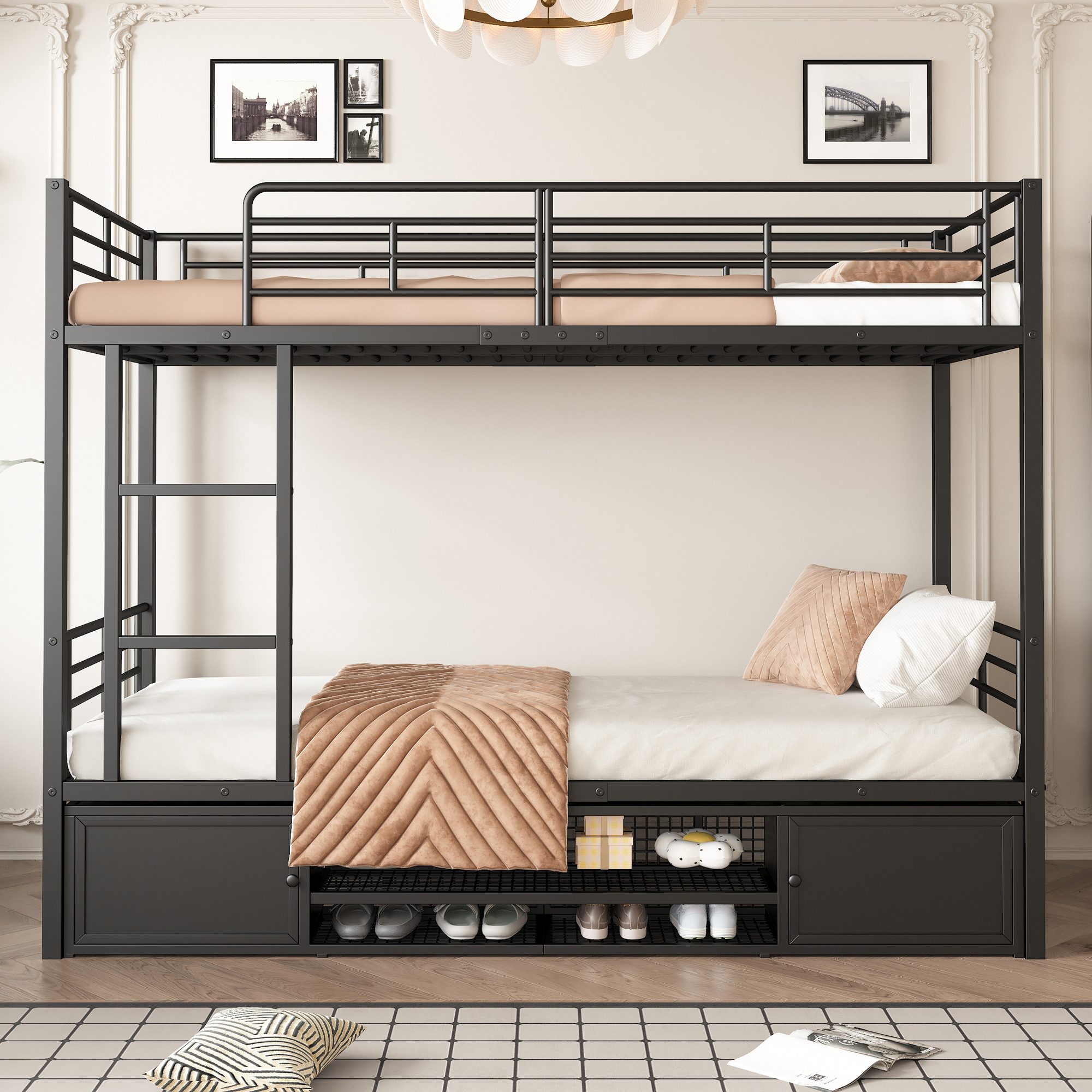 Flieks Etagenbett, Kinderbett Metallbett 90x200cm mit günstig online kaufen